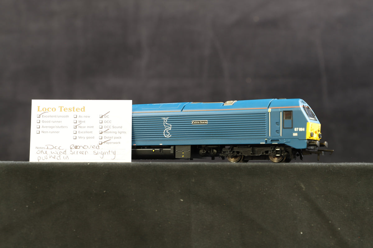 Hornby OO R3388 Caledonian Sleeper Cl.67 &#39;Cairn Gorm&#39; &#39;67004&#39;, DCC/Sound Removed