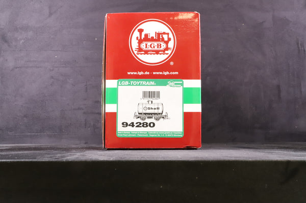 LGB G Scale 94280 4 Wheel Shell Oil Tanker Wagon - Clark Railworks
