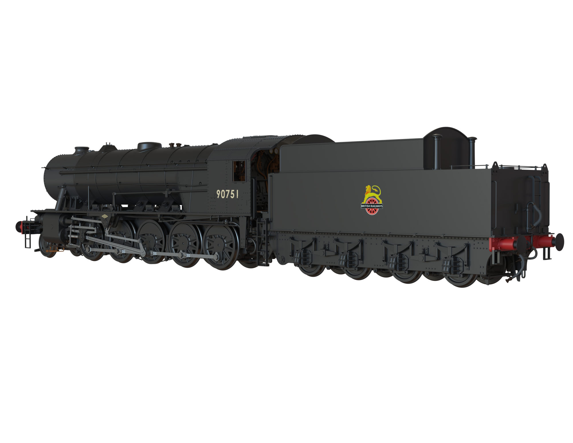 Clark Railworks Finescale OO Gauge C1003 WD 2-10-0 Austerity, BR Black, Early Crest ‘90751’ Era 4