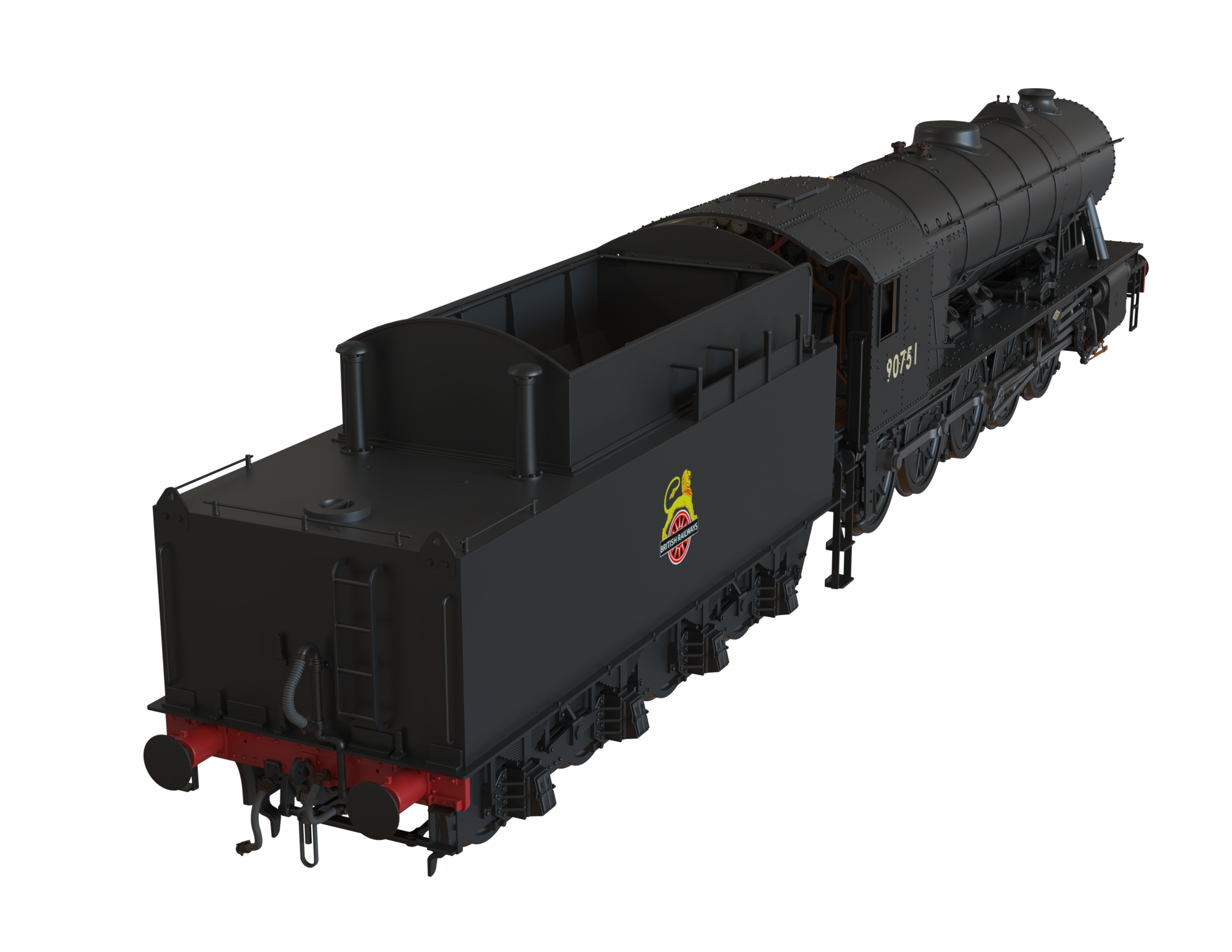 Clark Railworks Finescale OO Gauge C1003 WD 2-10-0 Austerity, BR Black, Early Crest ‘90751’ Era 4