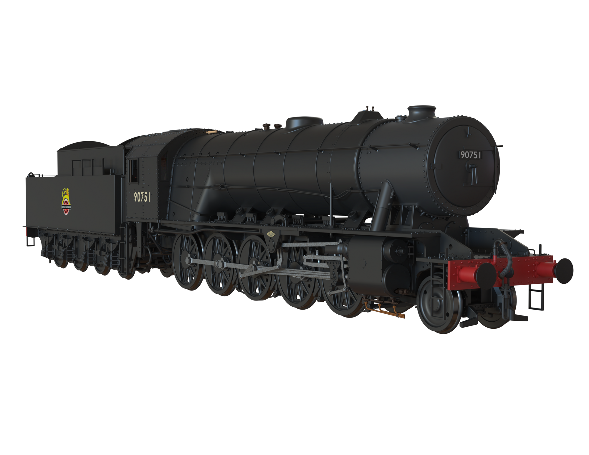 Clark Railworks Finescale OO Gauge C1003 WD 2-10-0 Austerity, BR Black, Early Crest ‘90751’ Era 4