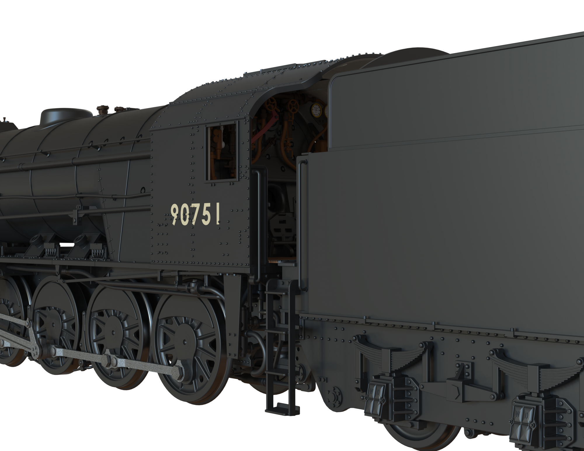 Clark Railworks Finescale OO Gauge C1003 WD 2-10-0 Austerity, BR Black, Early Crest ‘90751’ Era 4