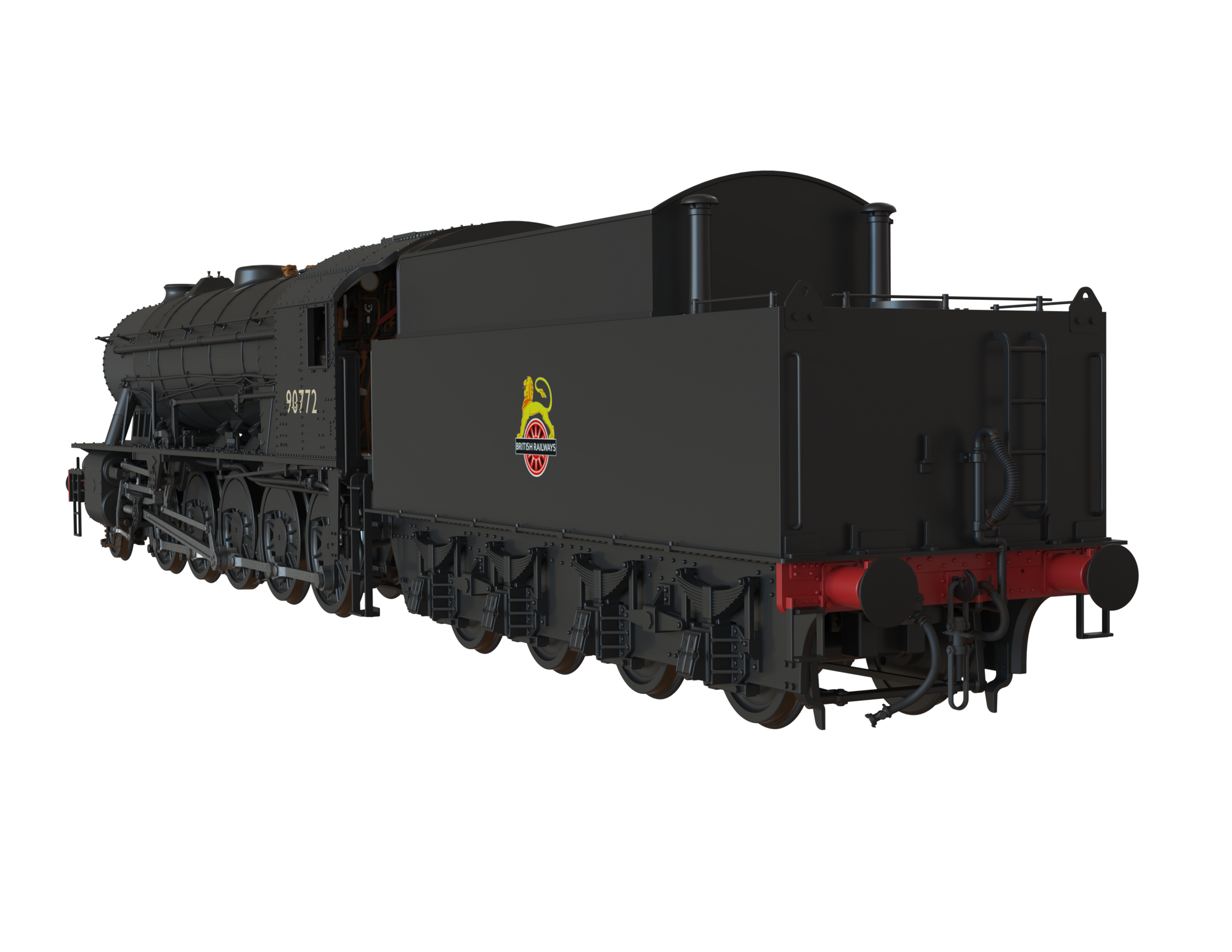 Clark Railworks Finescale OO Gauge C1004 WD 2-10-0 Austerity, BR Black, Early Crest ‘90772’ Era 4