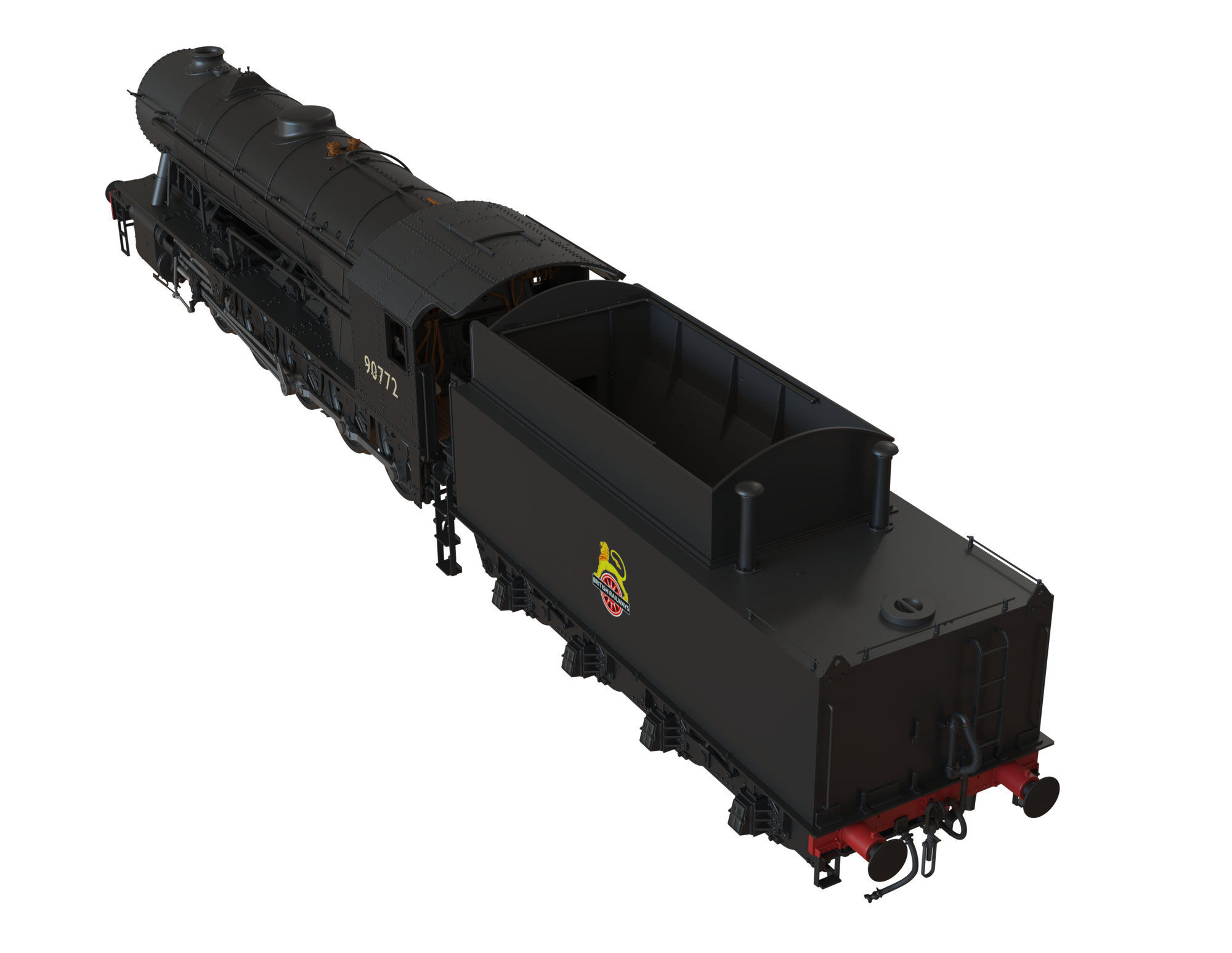 Clark Railworks Finescale OO Gauge C1004 WD 2-10-0 Austerity, BR Black, Early Crest ‘90772’ Era 4