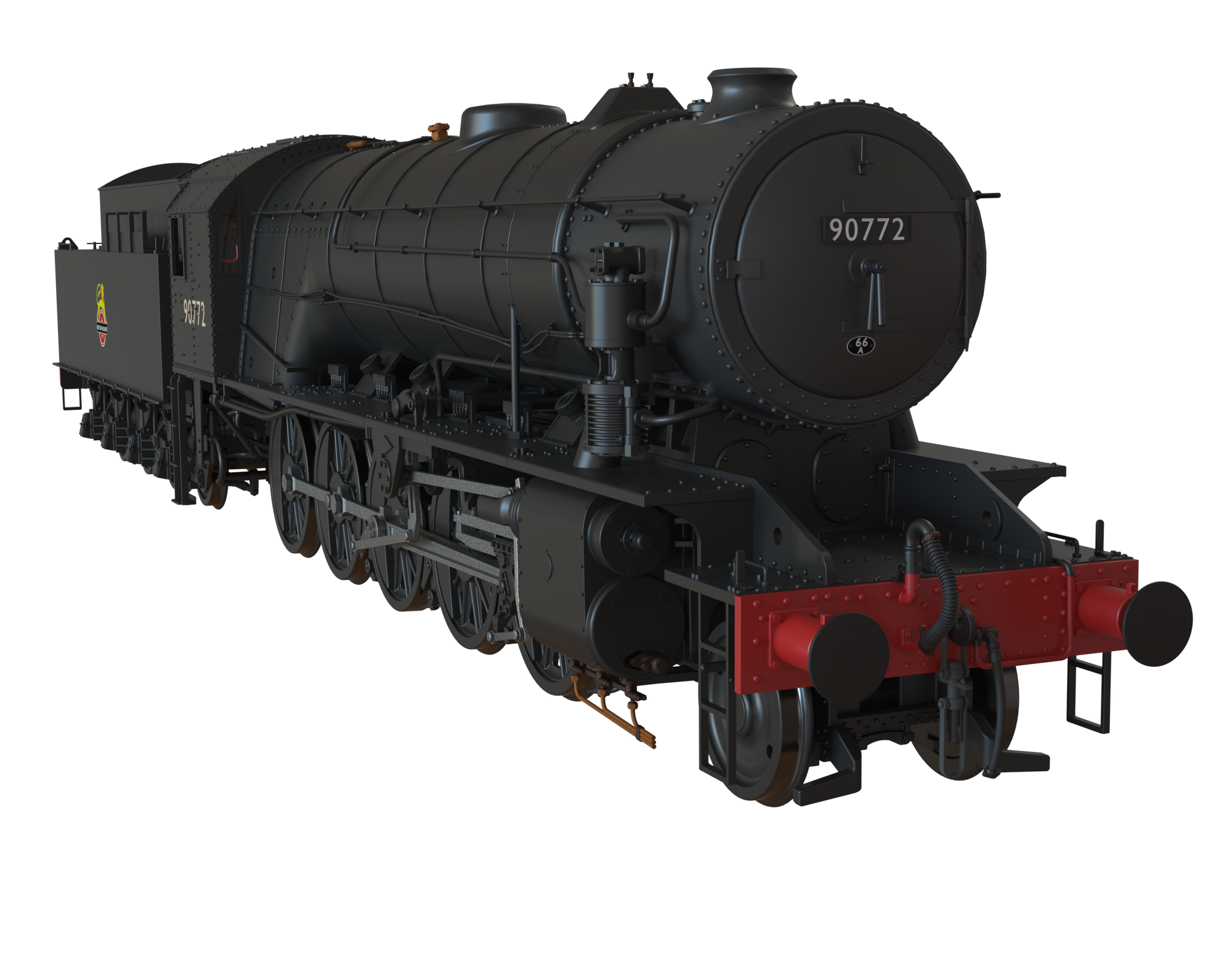 Clark Railworks Finescale OO Gauge C1004 WD 2-10-0 Austerity, BR Black, Early Crest ‘90772’ Era 4