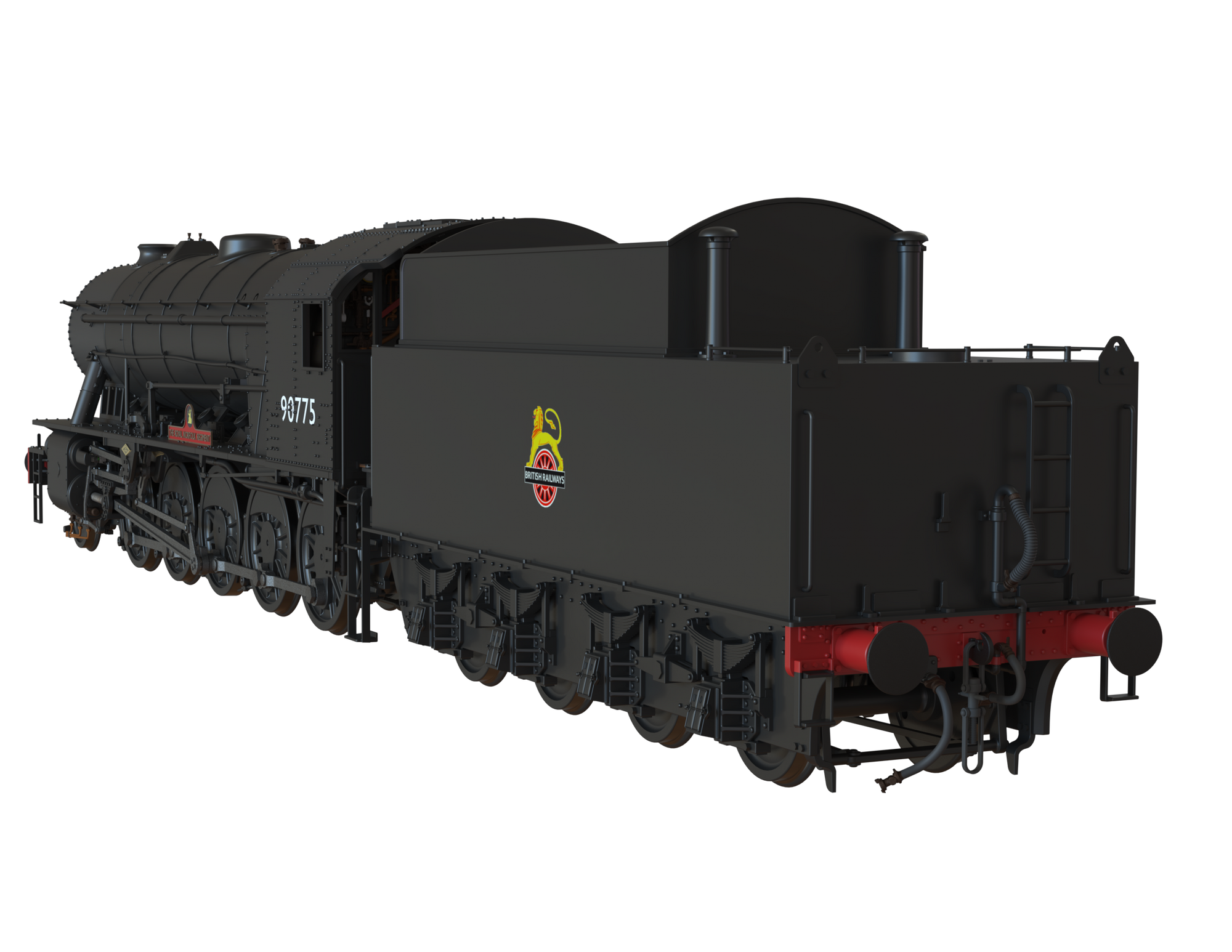 Clark Railworks Finescale OO Gauge C1005Z WD 2-10-0 Austerity, BR Black, Early Crest ‘90775’ ‘The Royal Norfolk Regiment' Era 11 Preserved