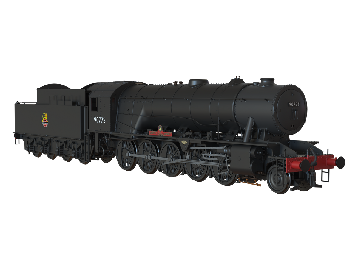 Clark Railworks Finescale OO Gauge C1005Z WD 2-10-0 Austerity, BR Black, Early Crest ‘90775’ ‘The Royal Norfolk Regiment&#39; Era 11 Preserved