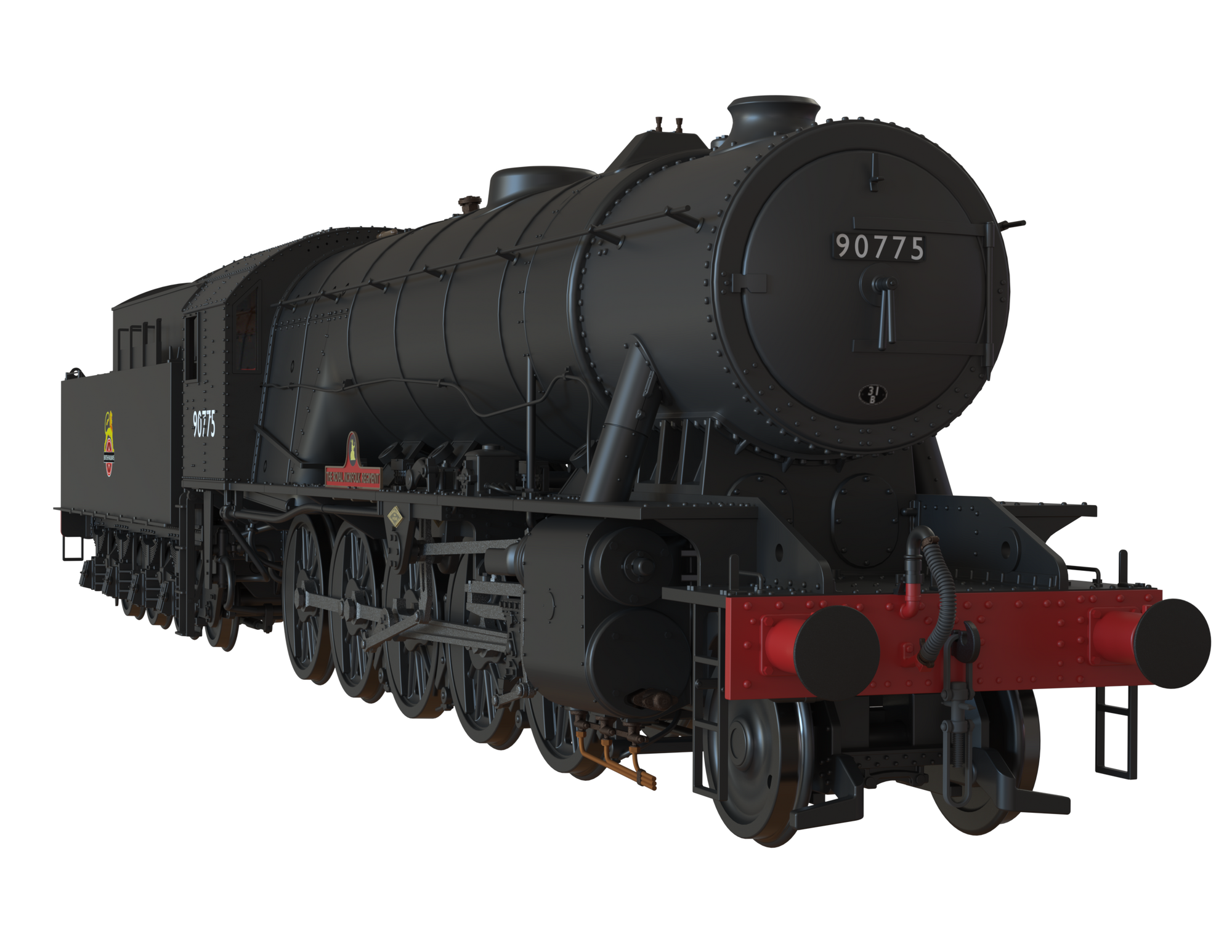Clark Railworks Finescale OO Gauge C1005Z WD 2-10-0 Austerity, BR Black, Early Crest ‘90775’ ‘The Royal Norfolk Regiment' Era 11 Preserved