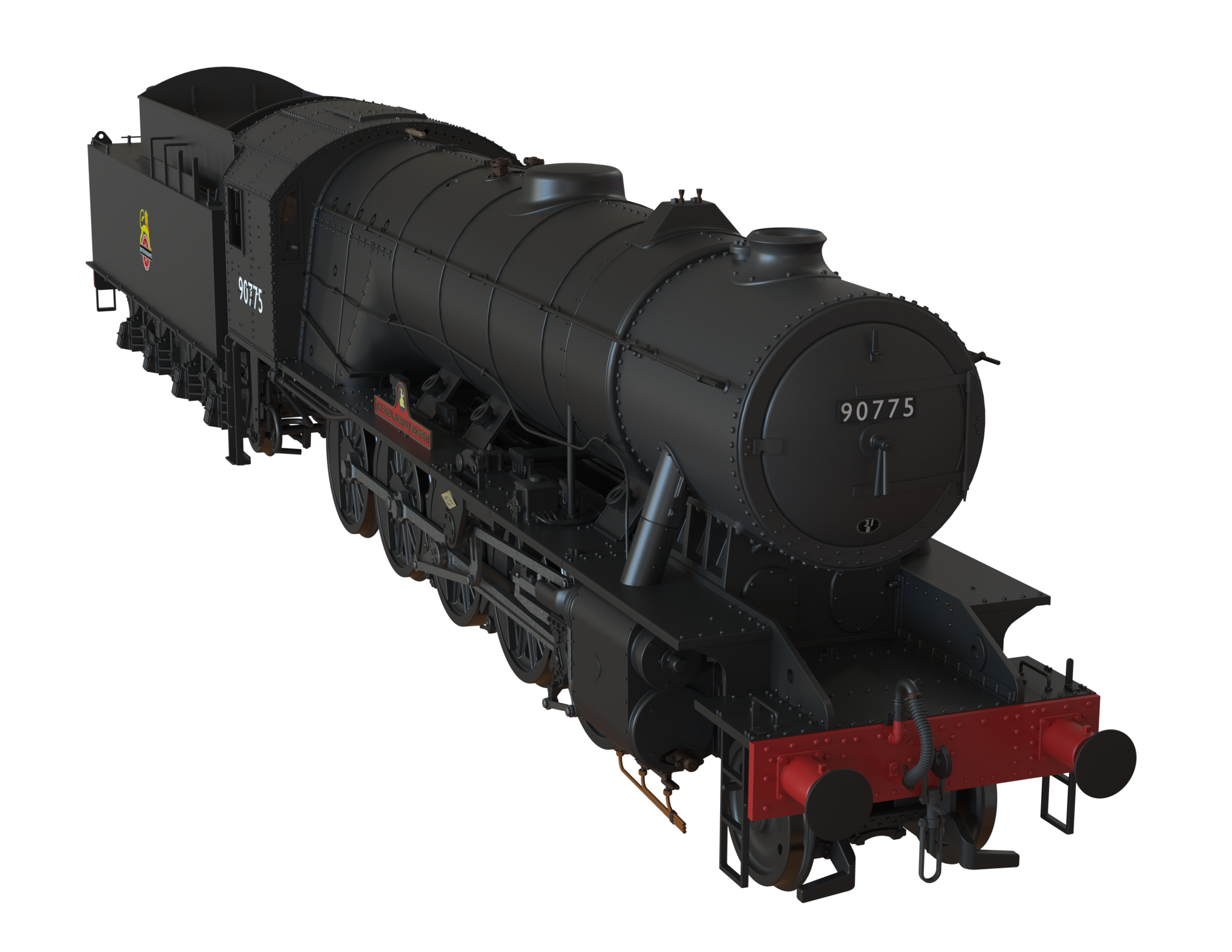 Clark Railworks Finescale OO Gauge C1005Z WD 2-10-0 Austerity, BR Black, Early Crest ‘90775’ ‘The Royal Norfolk Regiment' Era 11 Preserved