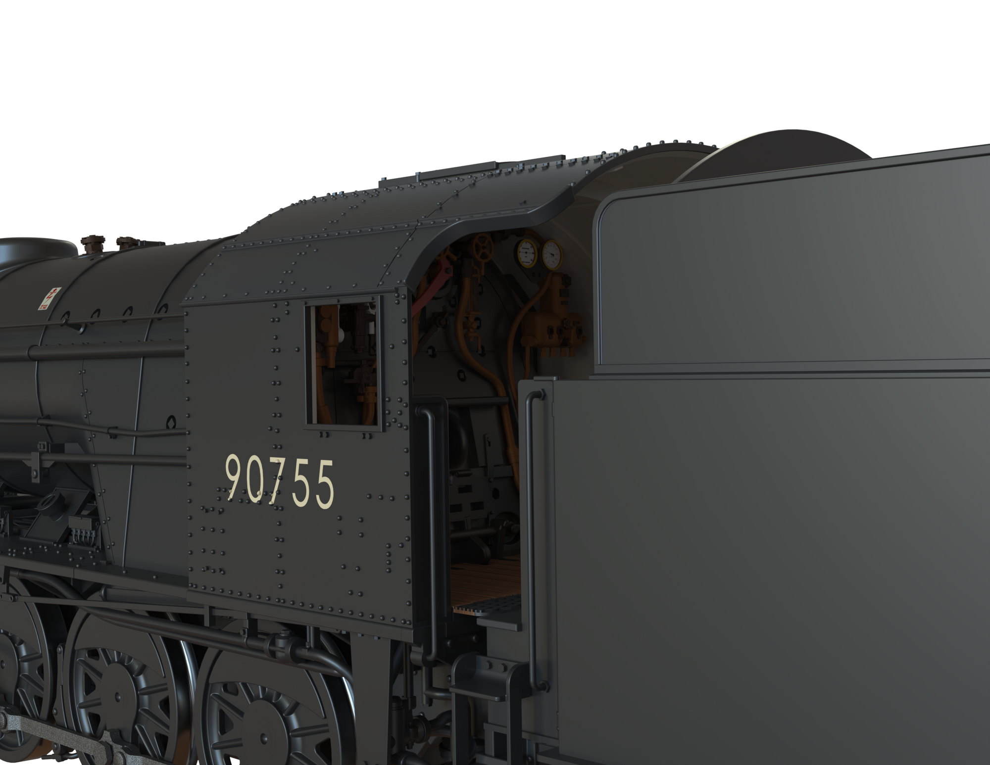 Clark Railworks Finescale OO Gauge C1006A WD 2-10-0 Austerity, BR Black, Late Crest ‘90755’ Era 5