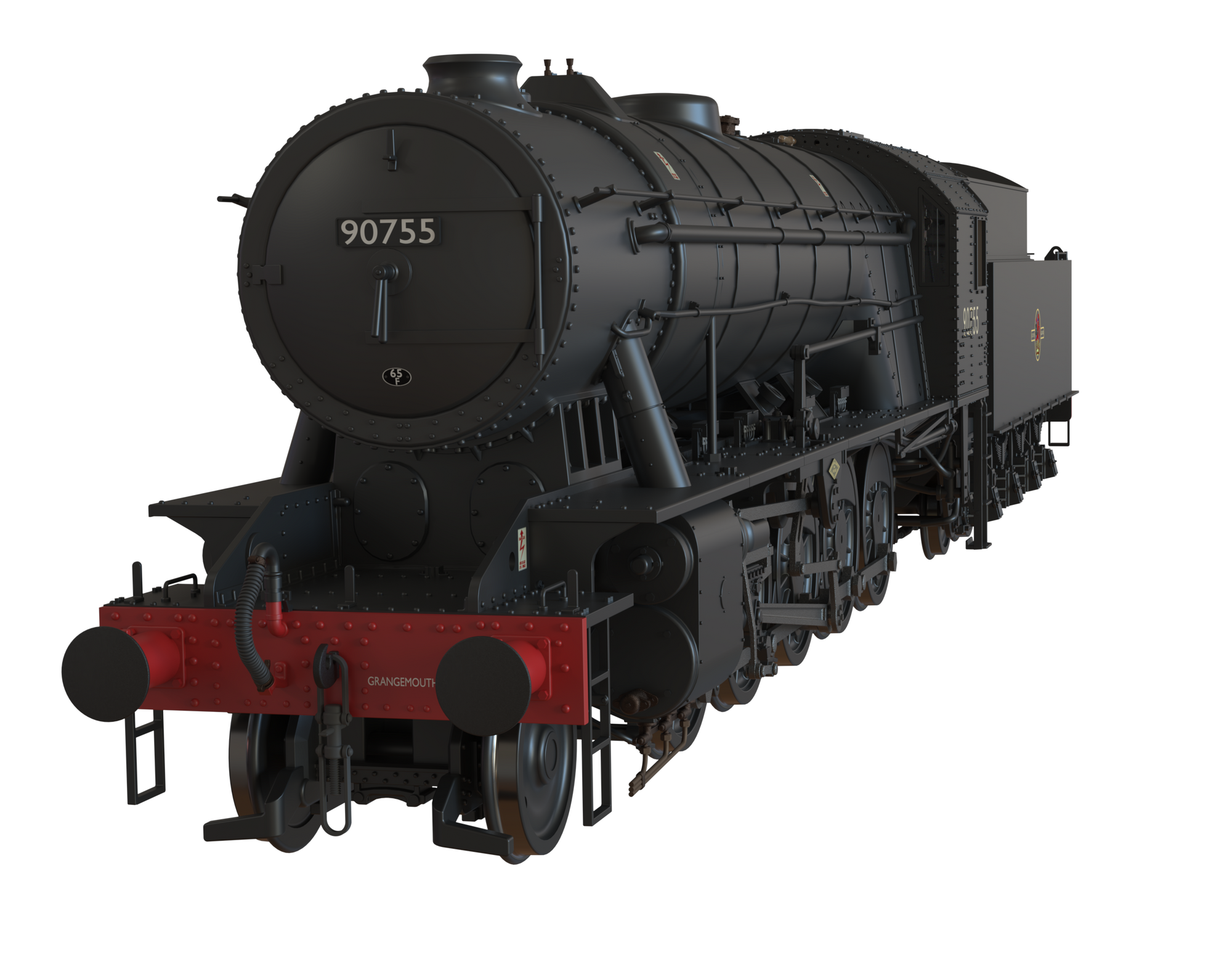 Clark Railworks Finescale OO Gauge C1006A WD 2-10-0 Austerity, BR Black, Late Crest ‘90755’ Era 5