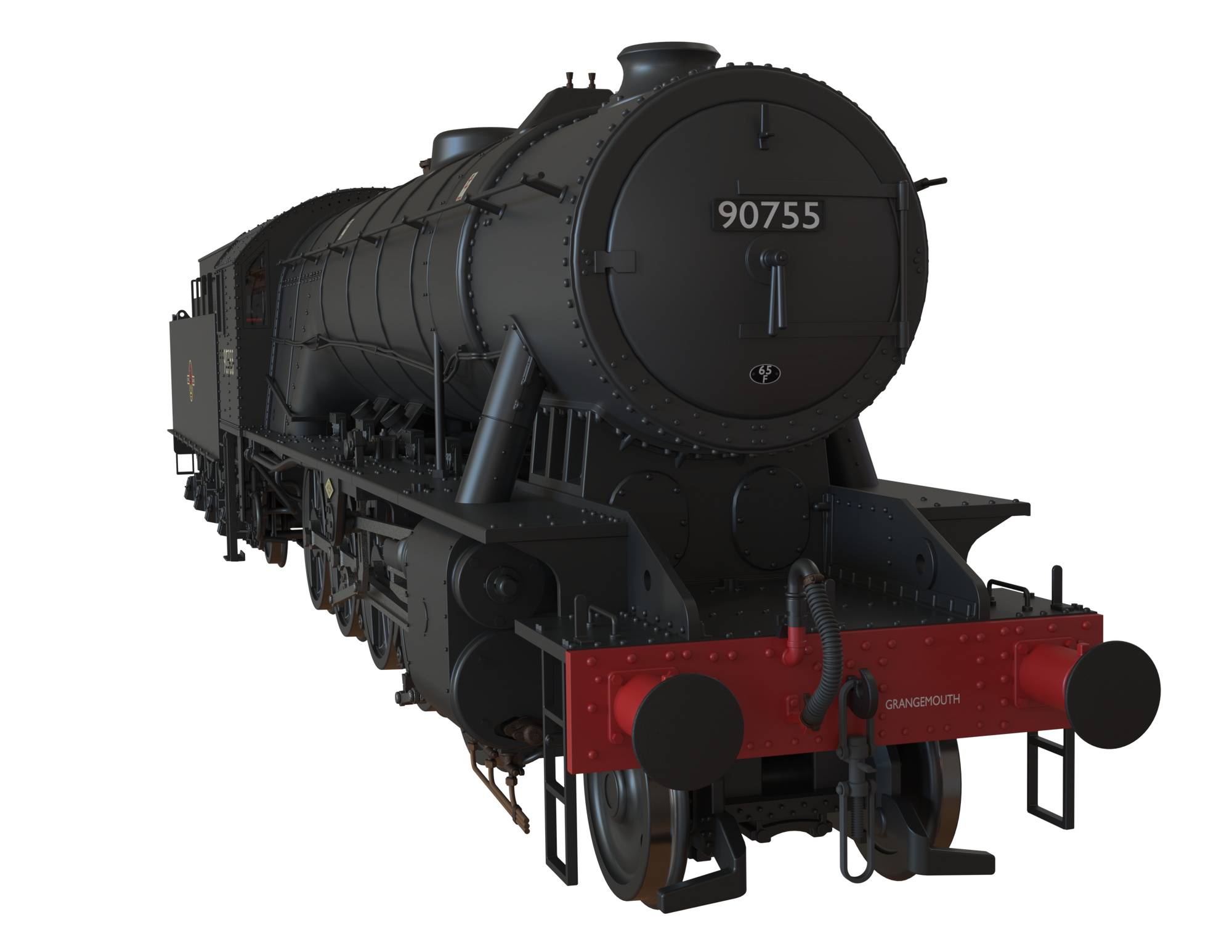 Clark Railworks Finescale OO Gauge C1006A WD 2-10-0 Austerity, BR Black, Late Crest ‘90755’ Era 5