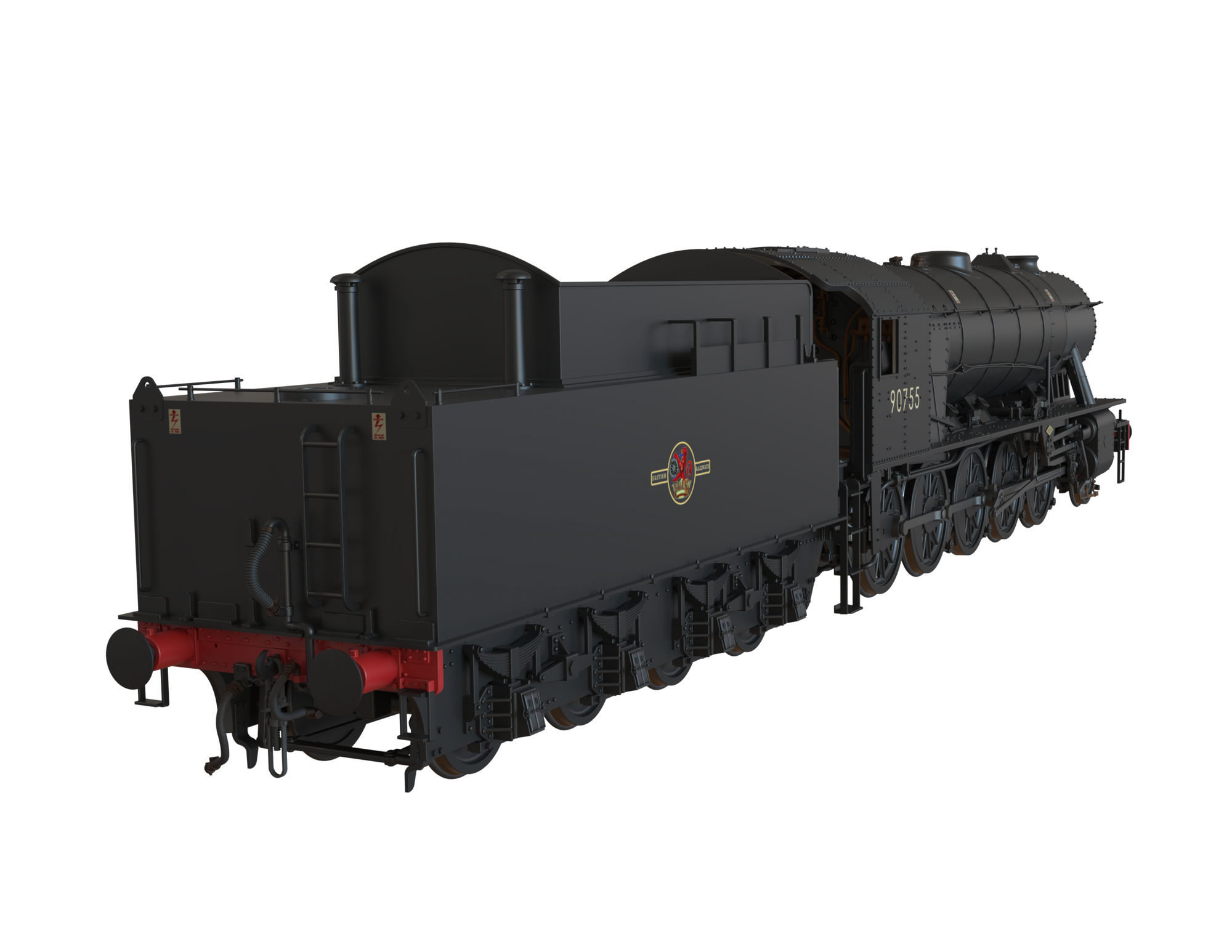 Clark Railworks Finescale OO Gauge C1006A WD 2-10-0 Austerity, BR Black, Late Crest ‘90755’ Era 5