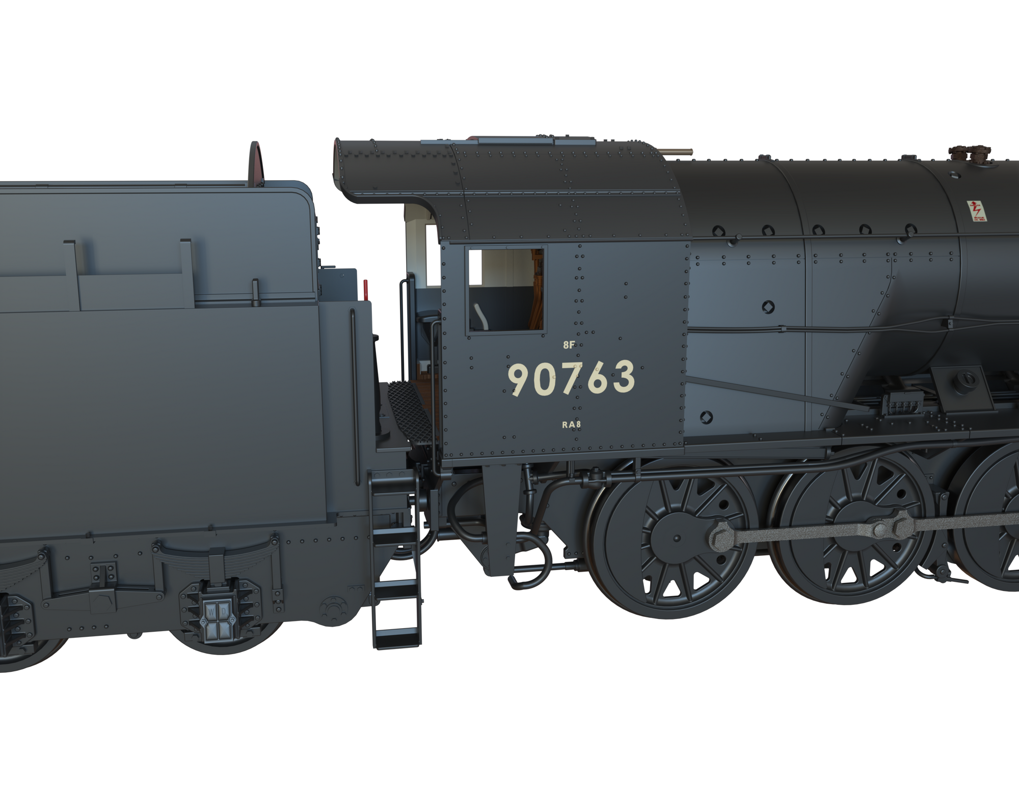 Clark Railworks Finescale OO Gauge C1006B WD 2-10-0 Austerity, BR Black, Late Crest ‘90763’ Era 5
