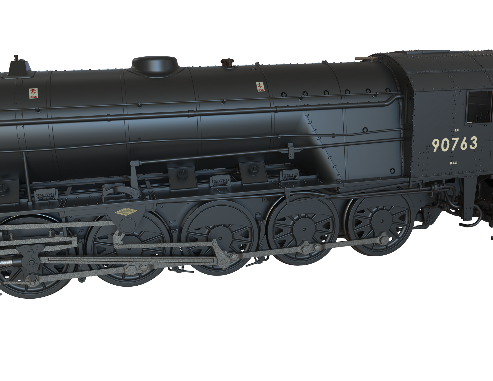 Clark Railworks Finescale OO Gauge C1006B WD 2-10-0 Austerity, BR Black, Late Crest ‘90763’ Era 5