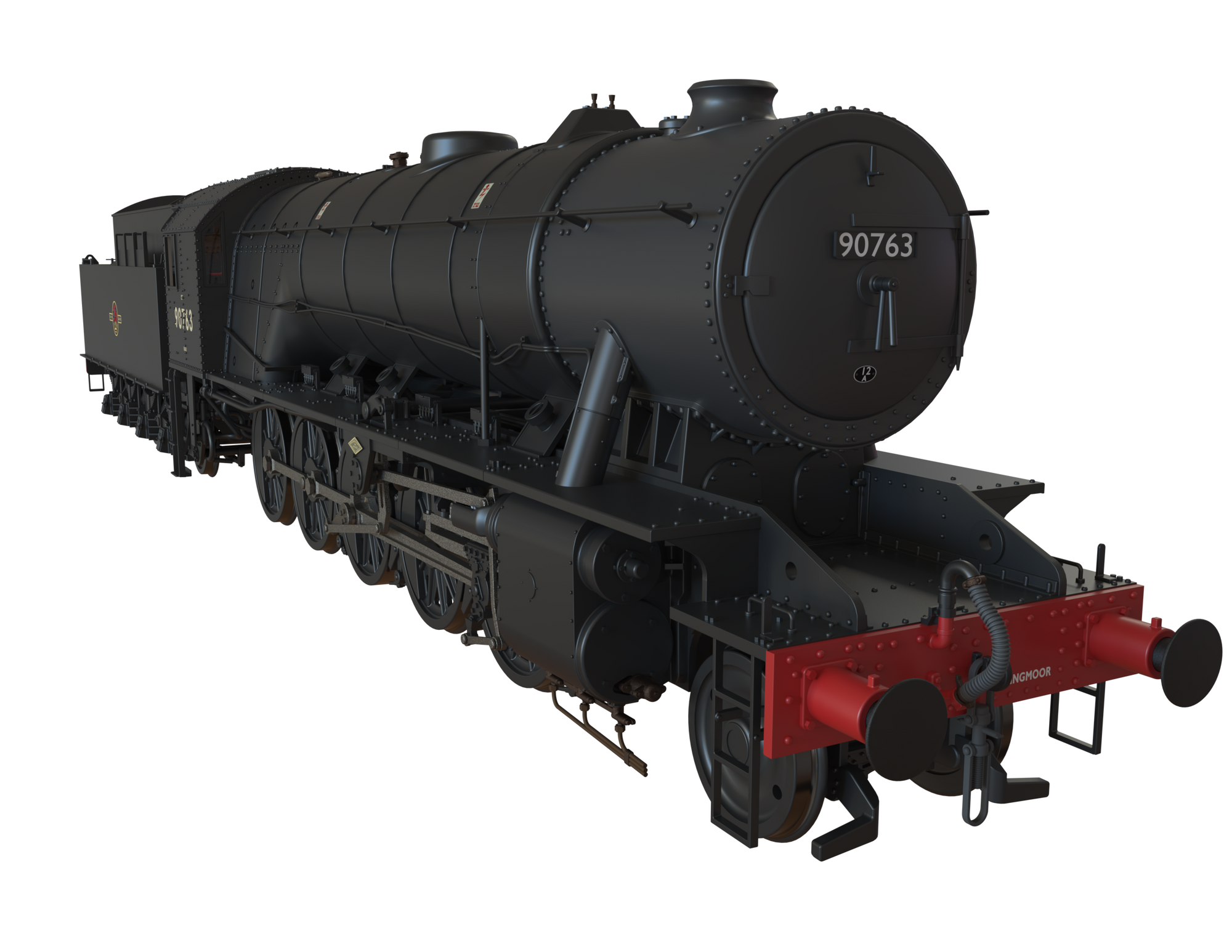 Clark Railworks Finescale OO Gauge C1006B WD 2-10-0 Austerity, BR Black, Late Crest ‘90763’ Era 5