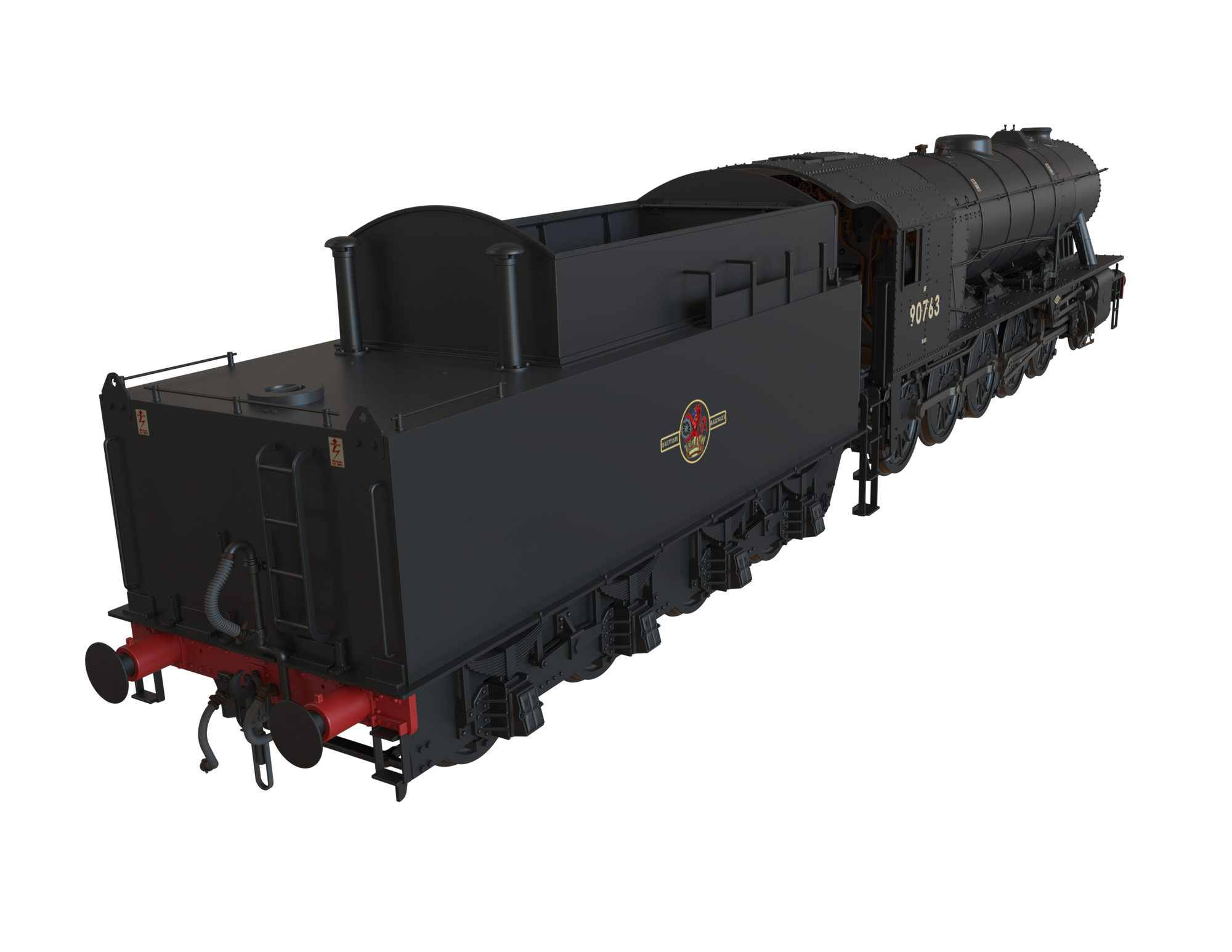 Clark Railworks Finescale OO Gauge C1006B WD 2-10-0 Austerity, BR Black, Late Crest ‘90763’ Era 5
