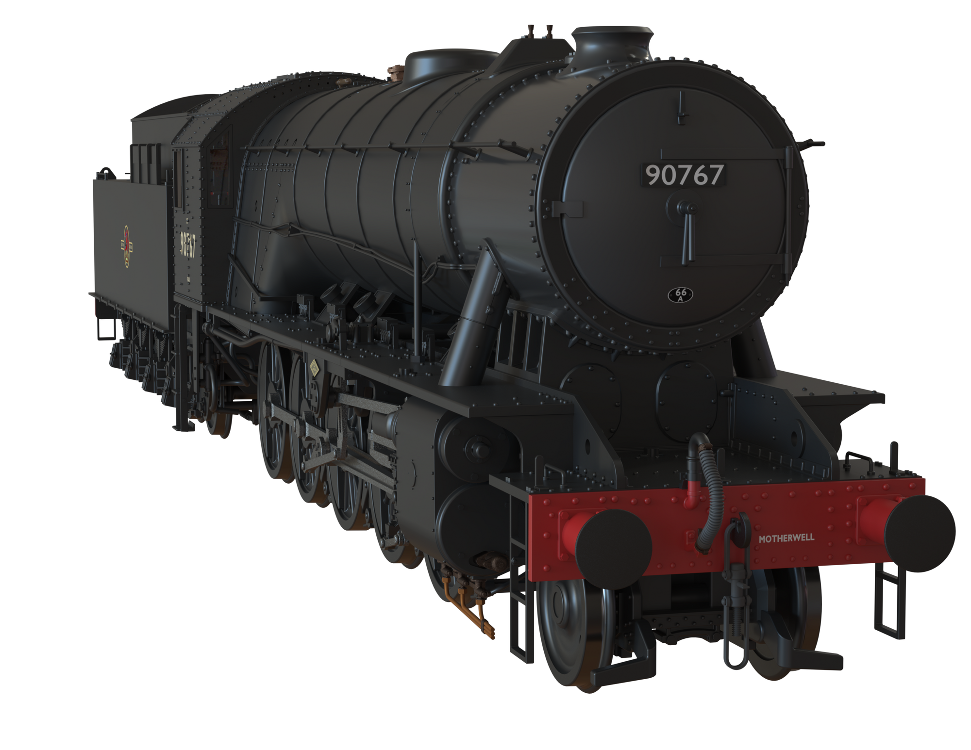 Clark Railworks Finescale OO Gauge C1006C WD 2-10-0 Austerity, BR Black, Late Crest ‘90767’ Era 5