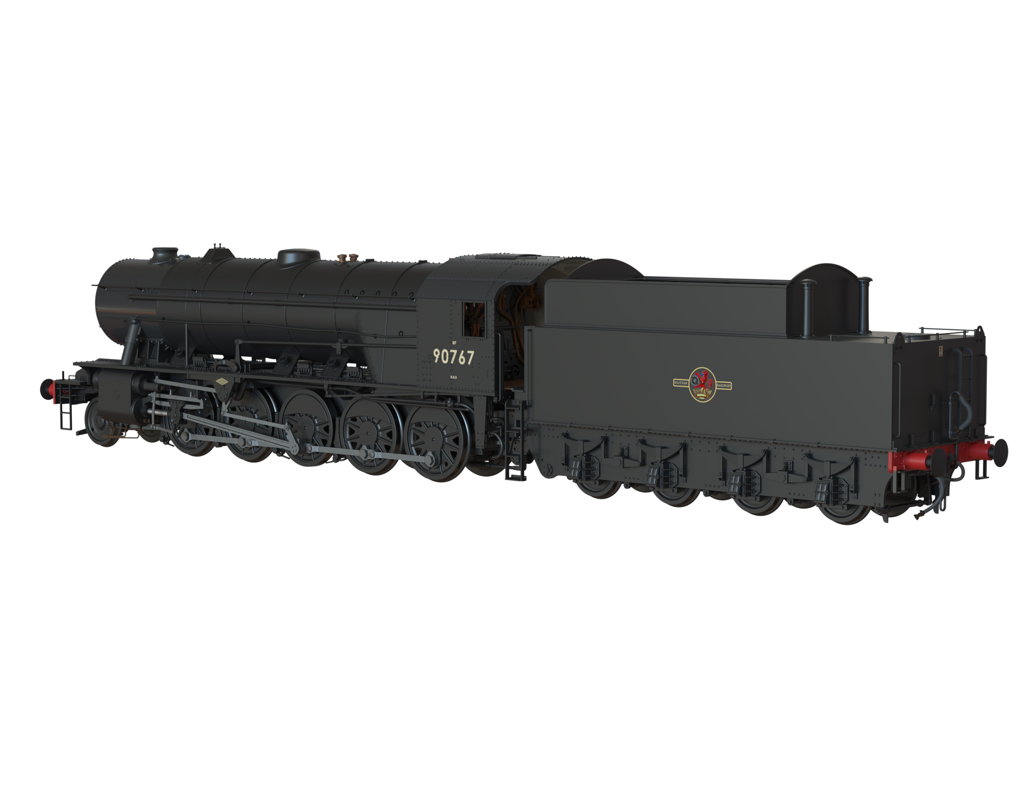 Clark Railworks Finescale OO Gauge C1006C WD 2-10-0 Austerity, BR Black, Late Crest ‘90767’ Era 5