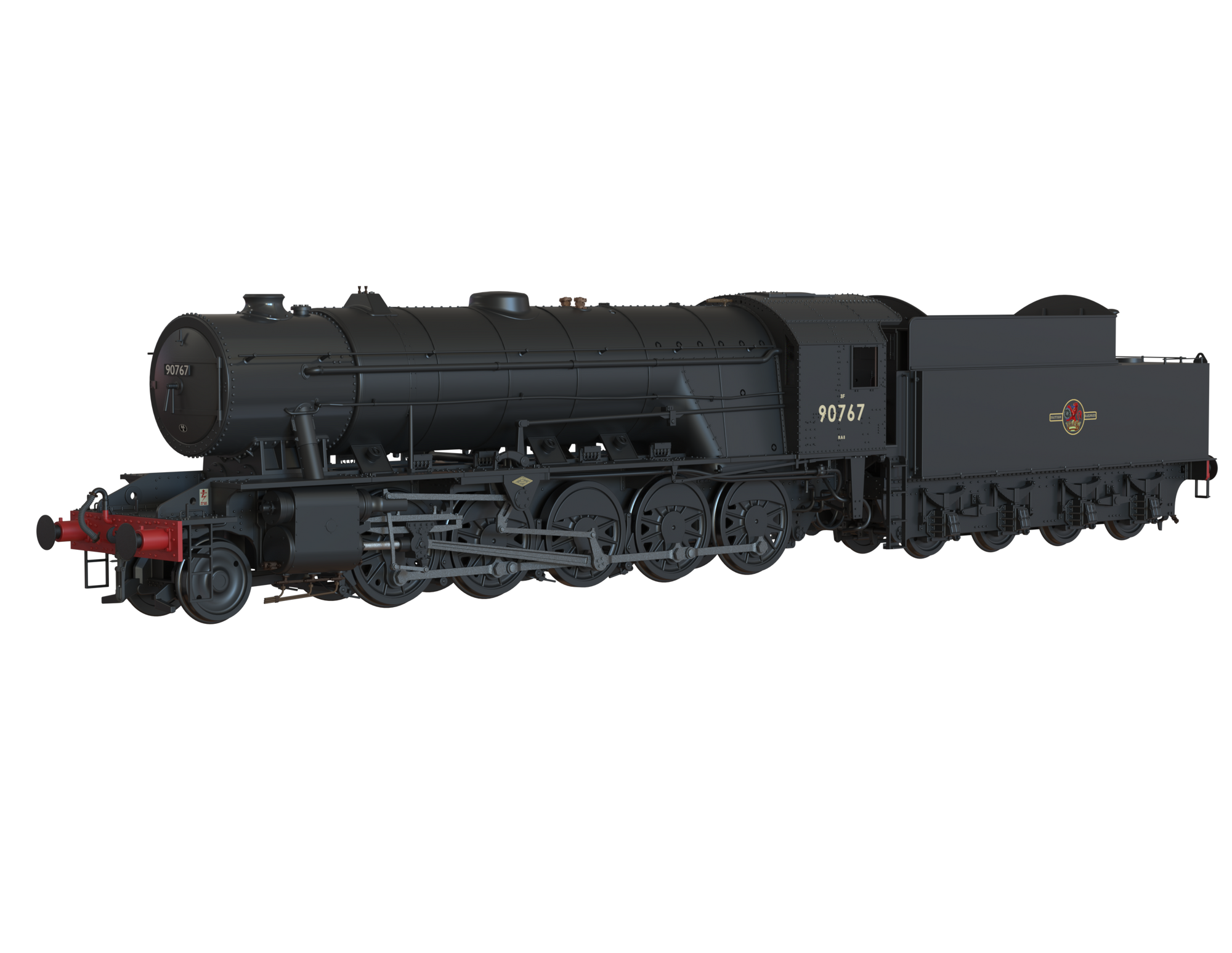 Clark Railworks Finescale OO Gauge C1006C WD 2-10-0 Austerity, BR Black, Late Crest ‘90767’ Era 5