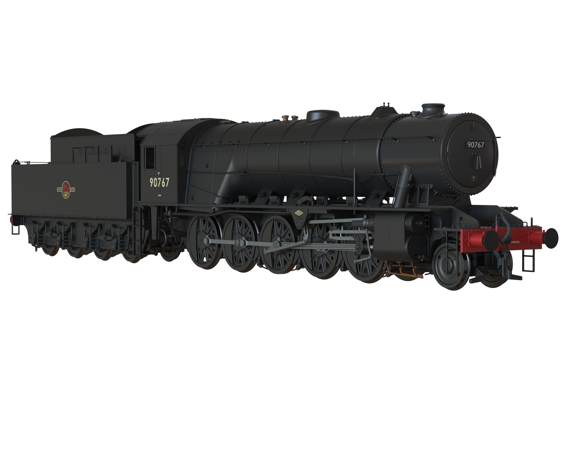Clark Railworks Finescale OO Gauge C1006C WD 2-10-0 Austerity, BR Black, Late Crest ‘90767’ Era 5