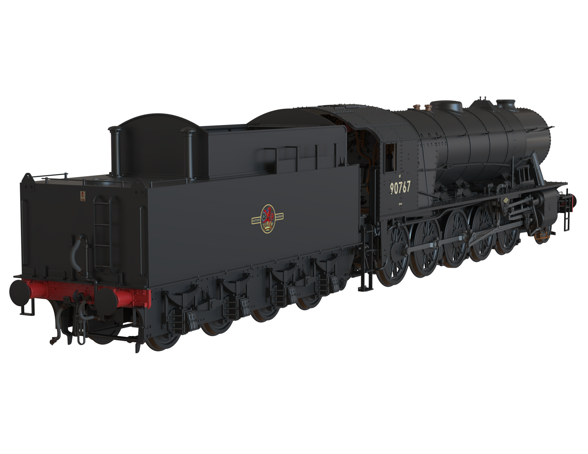 Clark Railworks Finescale OO Gauge C1006C WD 2-10-0 Austerity, BR Black, Late Crest ‘90767’ Era 5