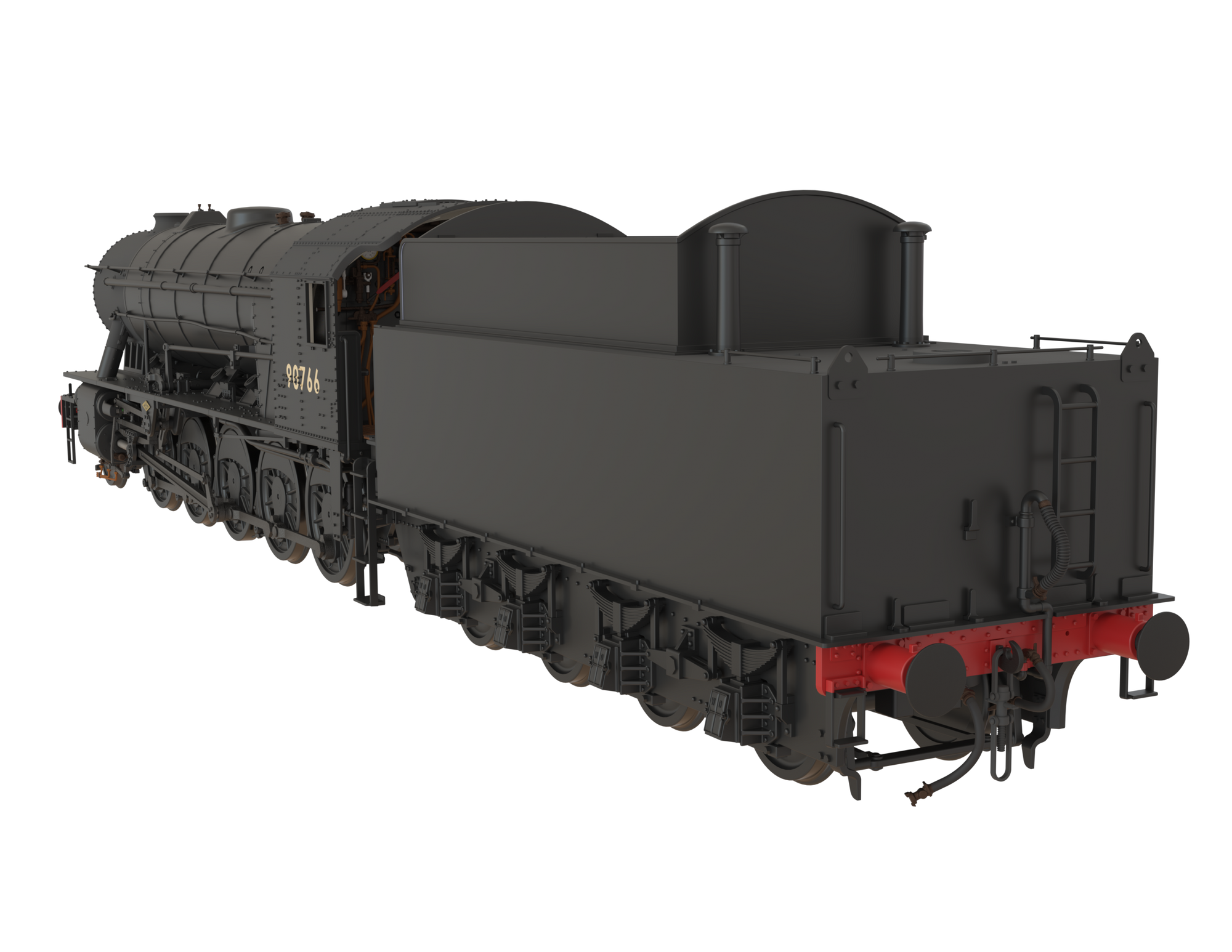 Clark Railworks Finescale OO Gauge C1002 WD 2-10-0 Austerity, BR Plain Black ‘90766’ Era 3