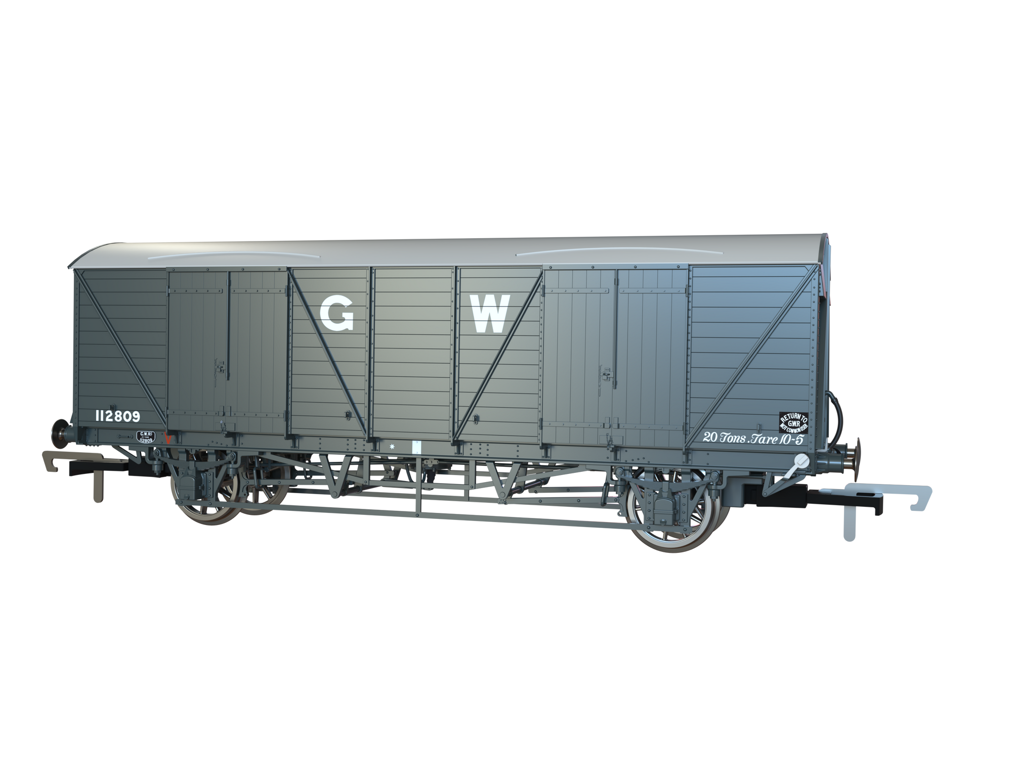 Clark Railworks OO C3060 GWR Mink G Goods Van, GWR Original (Dark Grey) No. 122809
