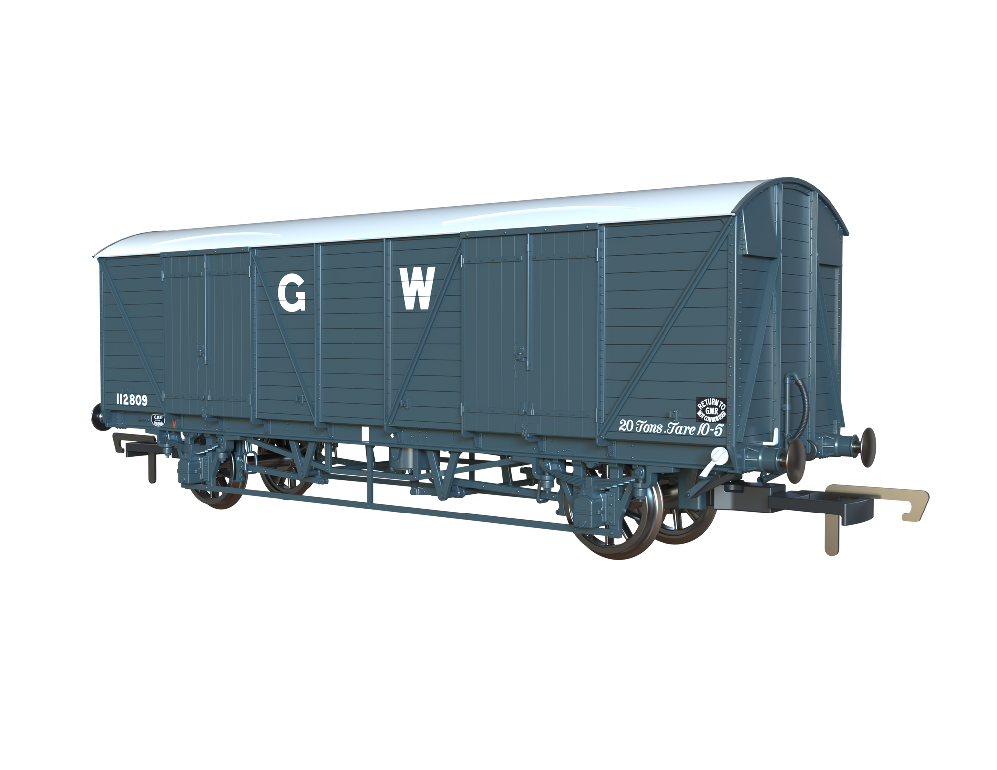 Clark Railworks OO C3060 GWR Mink G Goods Van, GWR Original (Dark Grey) No. 122809