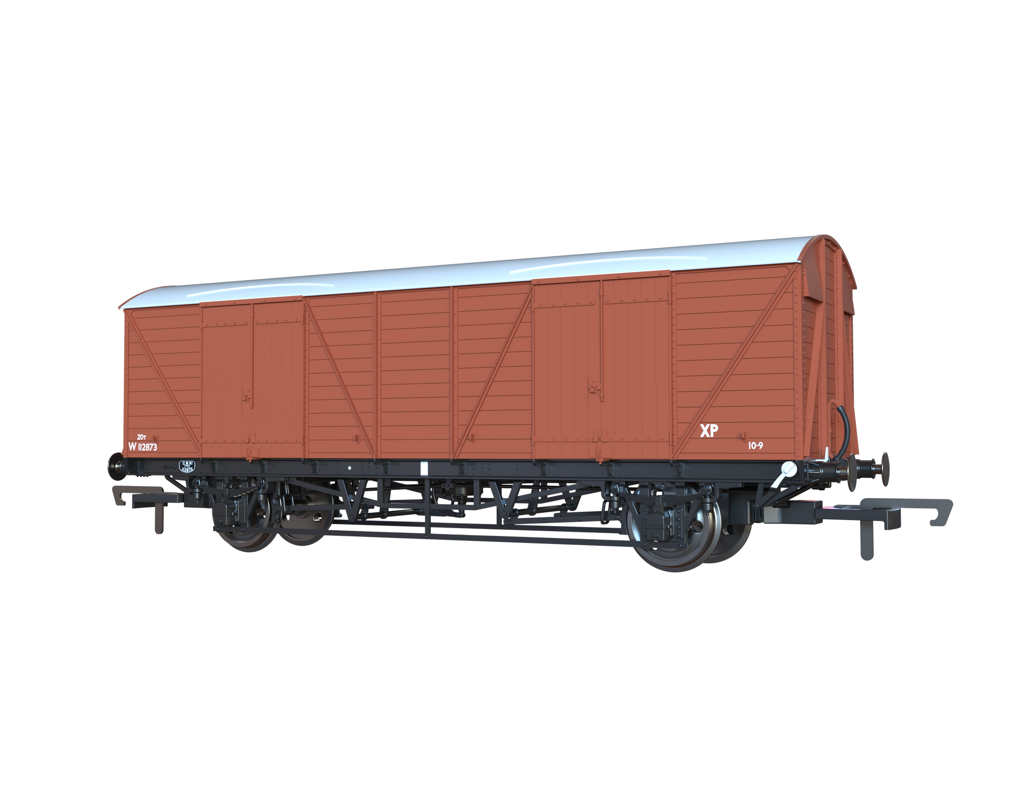 Clark Railworks OO C3061 GWR Mink G Goods Van, Early BR Bauxite No.W112873
