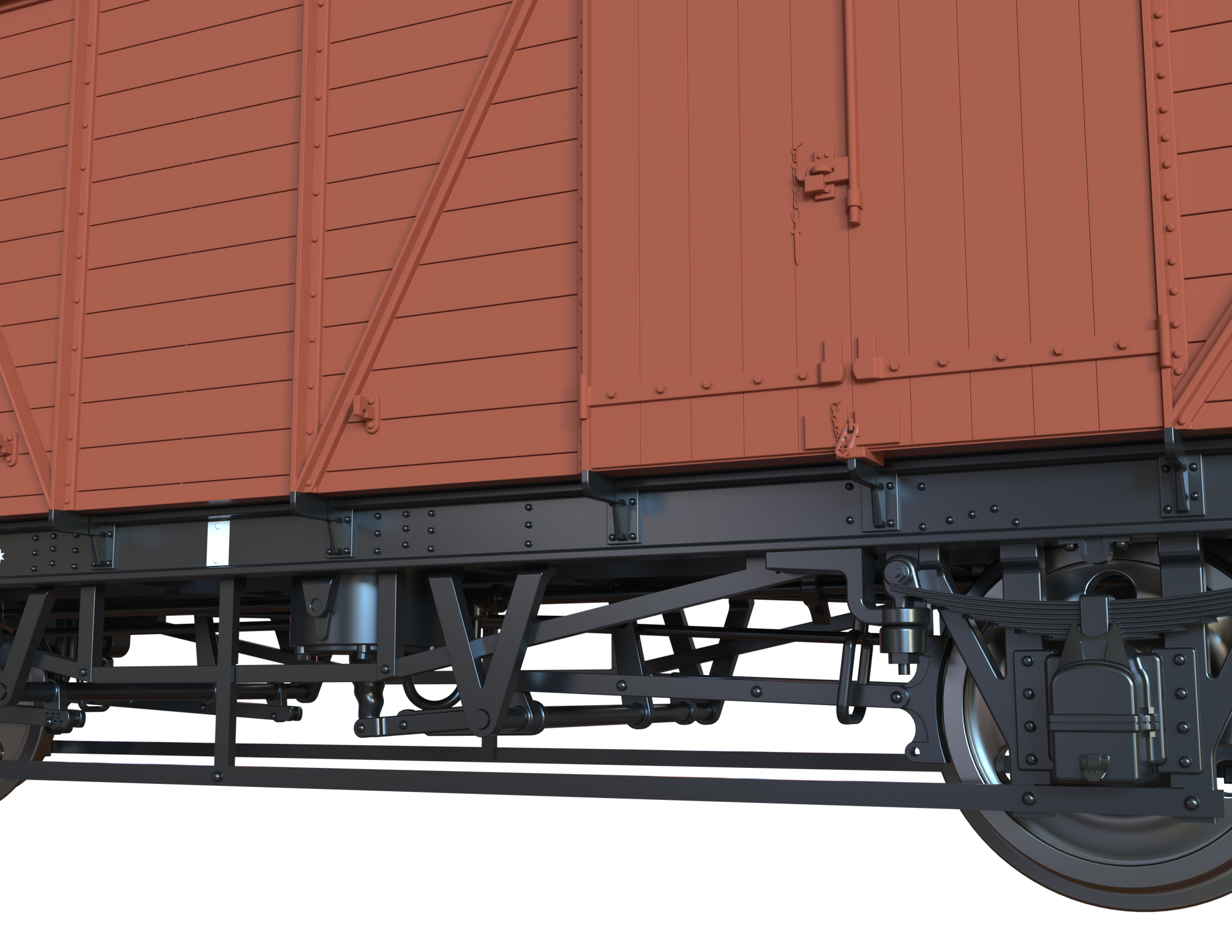 Clark Railworks OO C3061 GWR Mink G Goods Van, Early BR Bauxite No.W112873