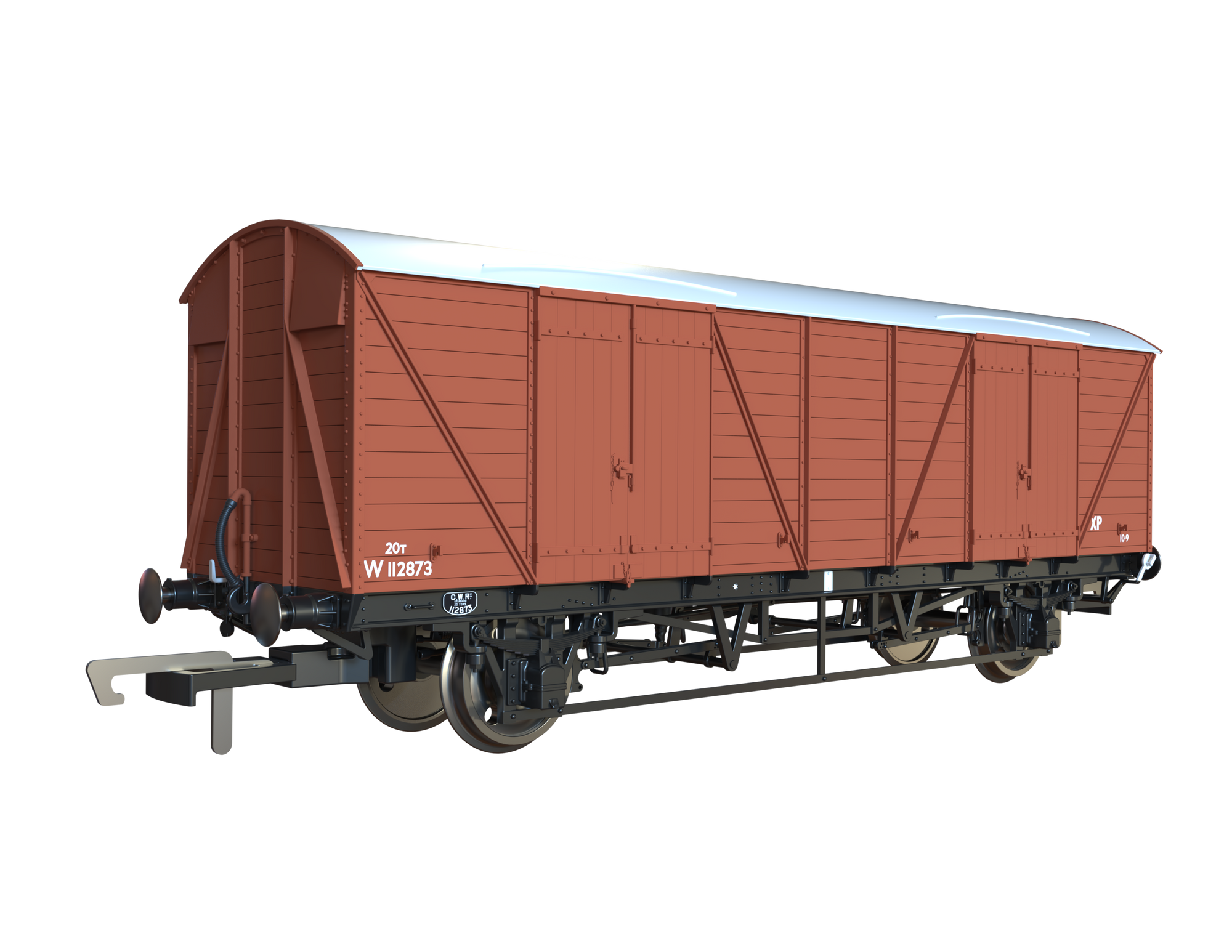 Clark Railworks OO C3061 GWR Mink G Goods Van, Early BR Bauxite No.W112873