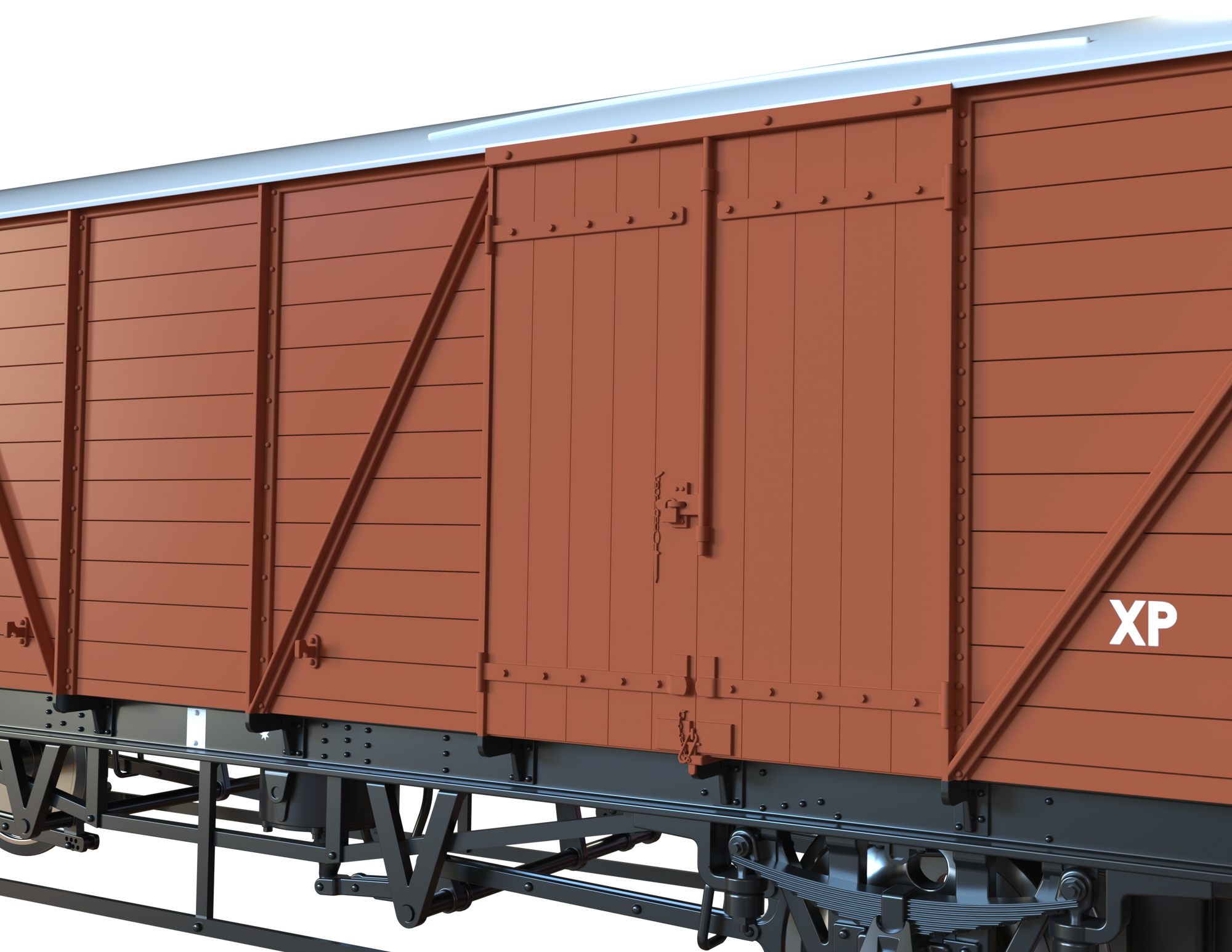 Clark Railworks OO C3062 GWR Mink G Goods Van, Late Pre-TOPS BR Bauxite No.W122814