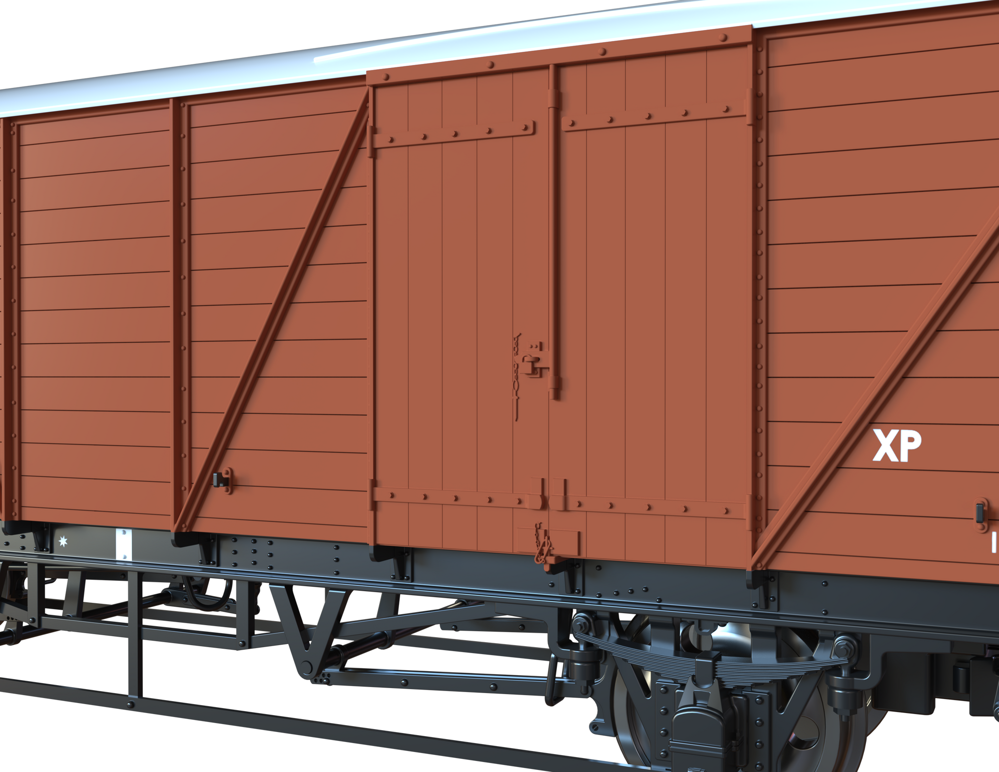 Clark Railworks OO C3063 GWR Mink G Goods Van, BR Pre-TOPS Bauxite No.W112843