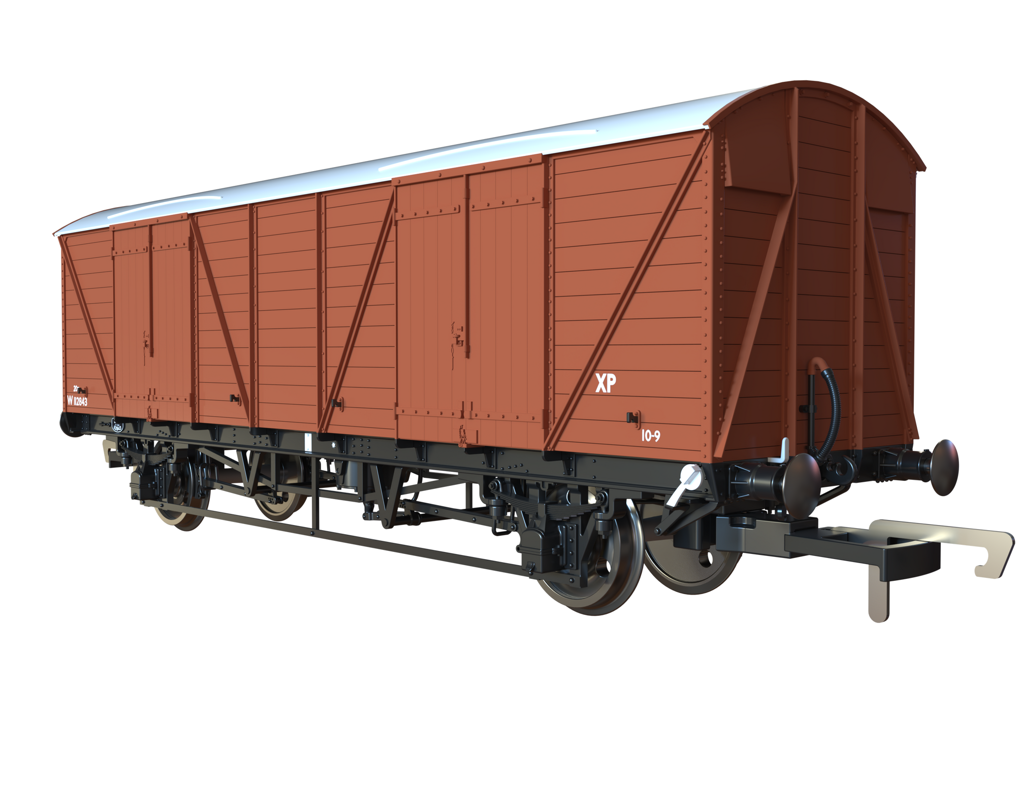 Clark Railworks OO C3063 GWR Mink G Goods Van, BR Pre-TOPS Bauxite No.W112843