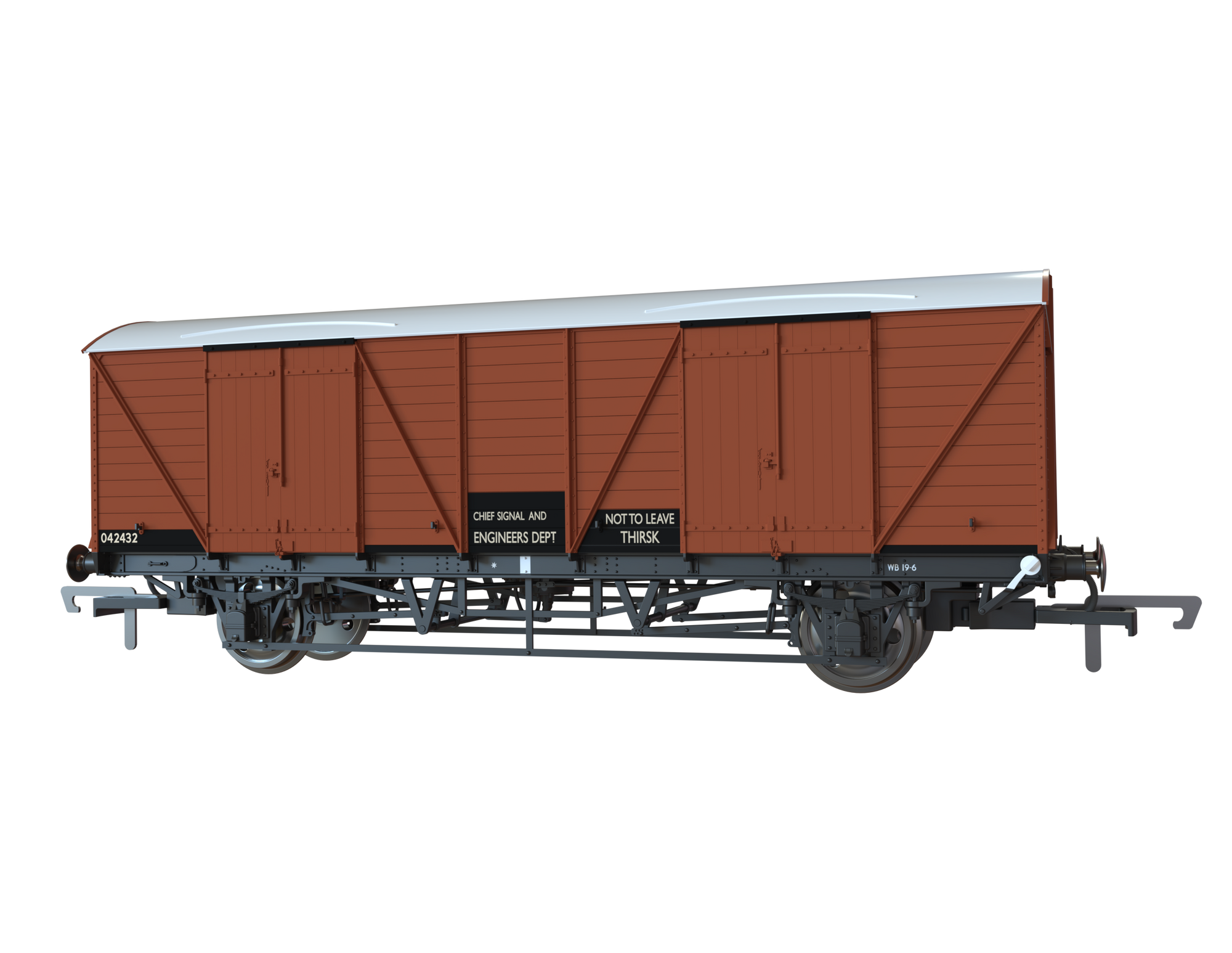 Clark Railworks OO C3064 GWR Mink G Goods Van, Departmental Bauxite No.042432