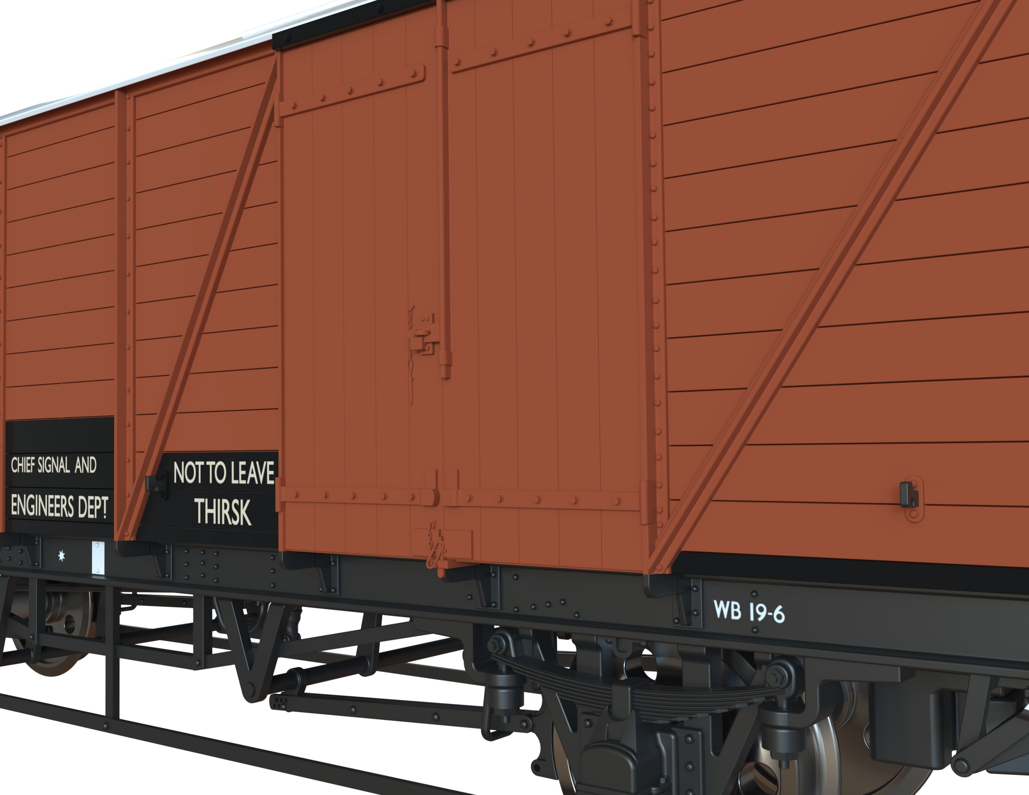 Clark Railworks OO C3064 GWR Mink G Goods Van, Departmental Bauxite No.042432