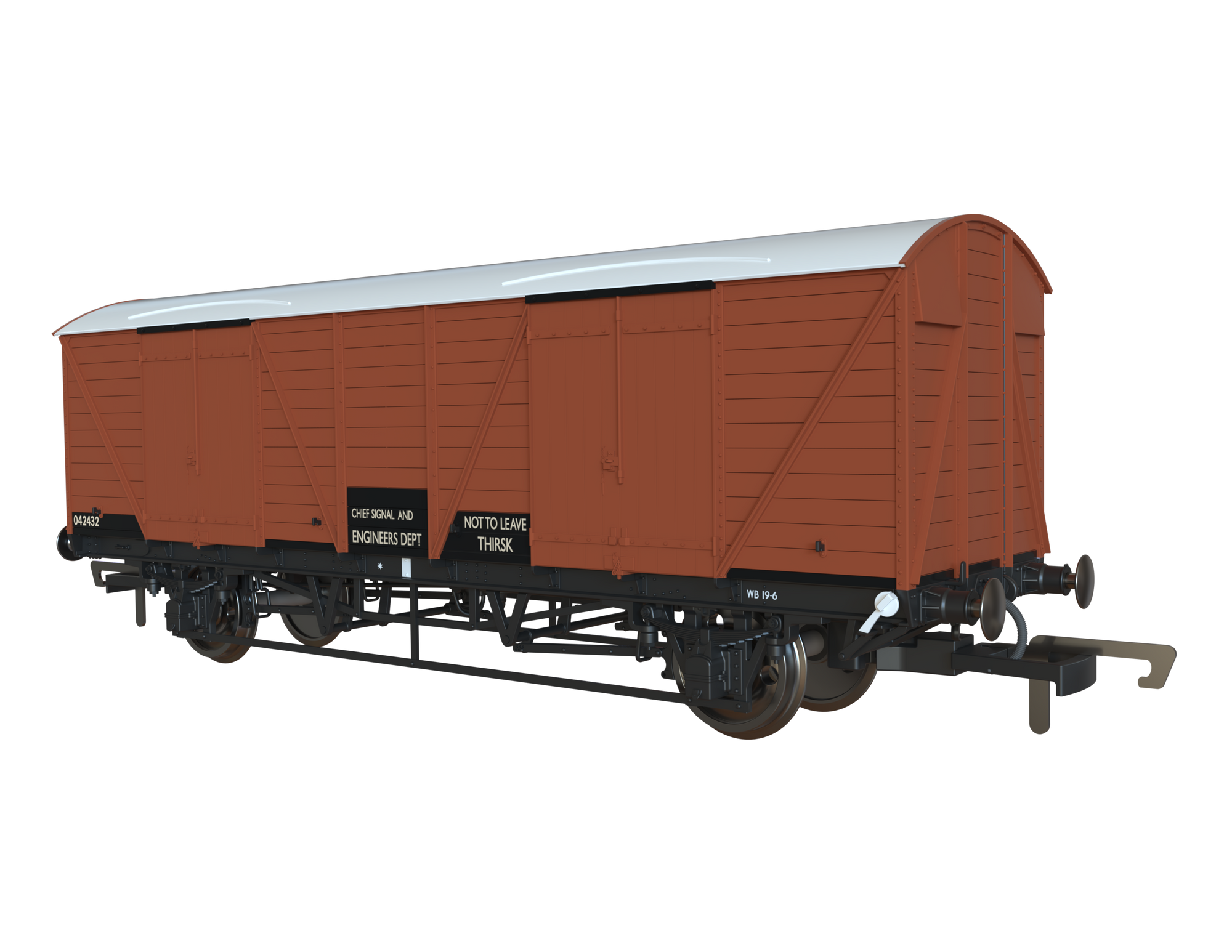 Clark Railworks OO C3064 GWR Mink G Goods Van, Departmental Bauxite No.042432