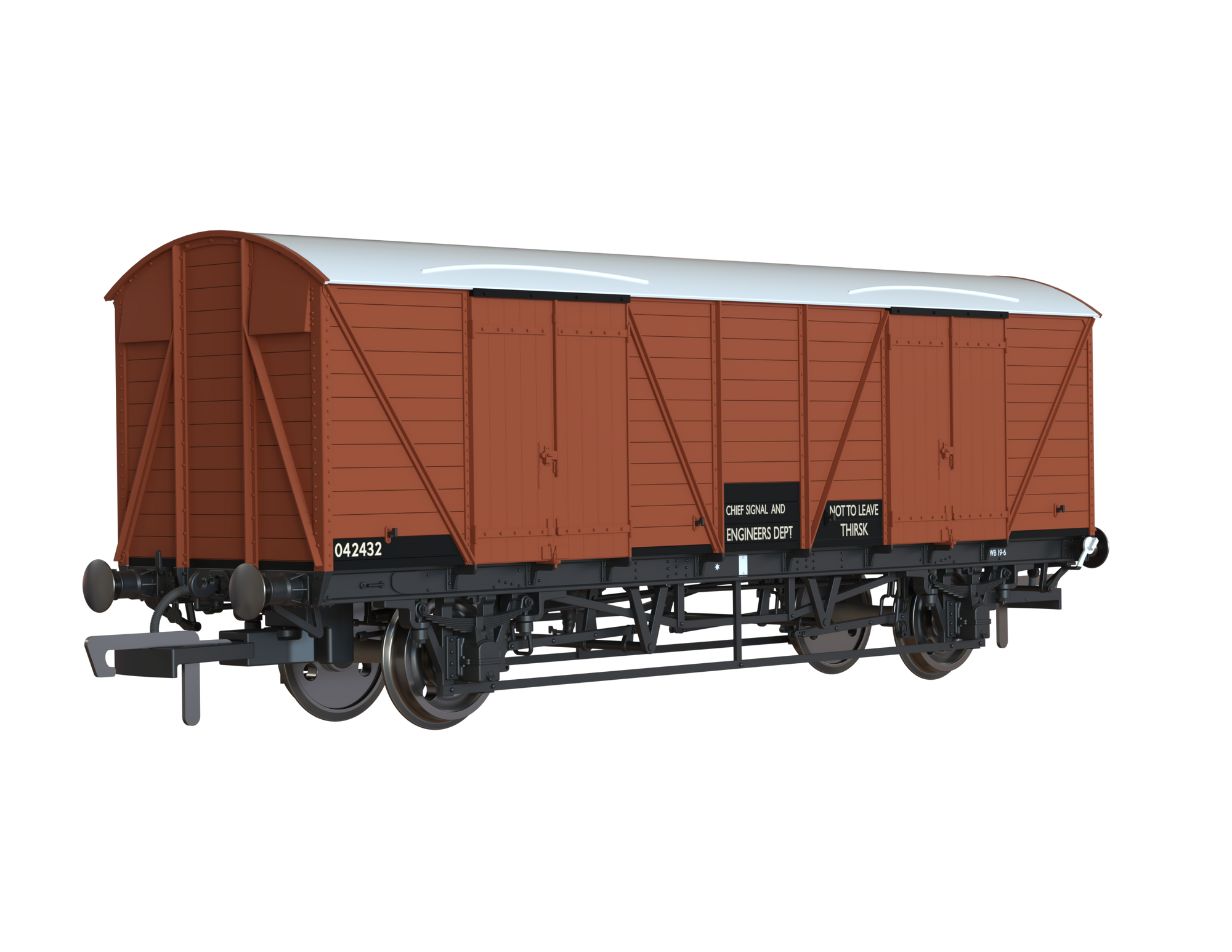 Clark Railworks OO C3064 GWR Mink G Goods Van, Departmental Bauxite No.042432