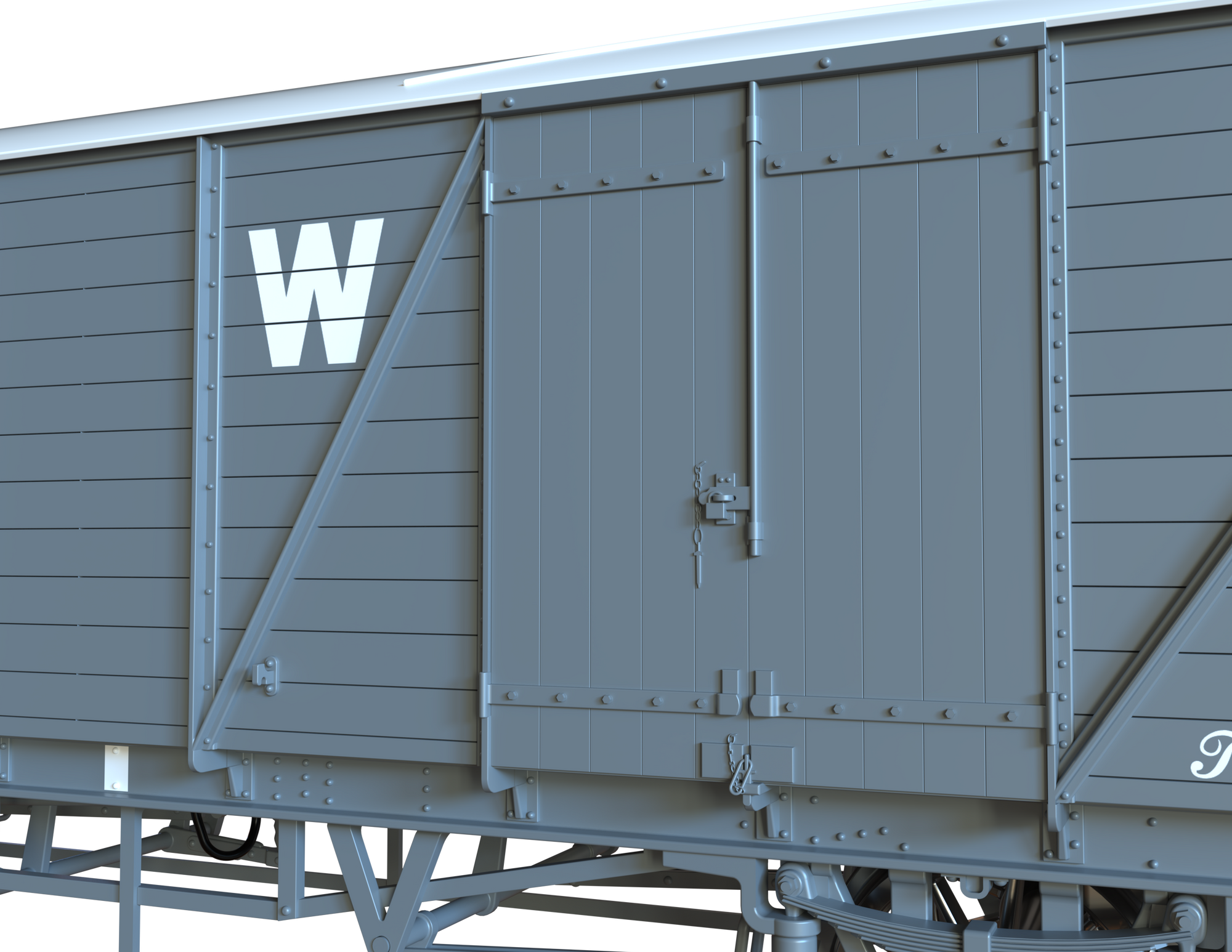Clark Railworks OO C3067 GWR Mink G Goods Van, GWR Grey White Roof Pres. No.112850