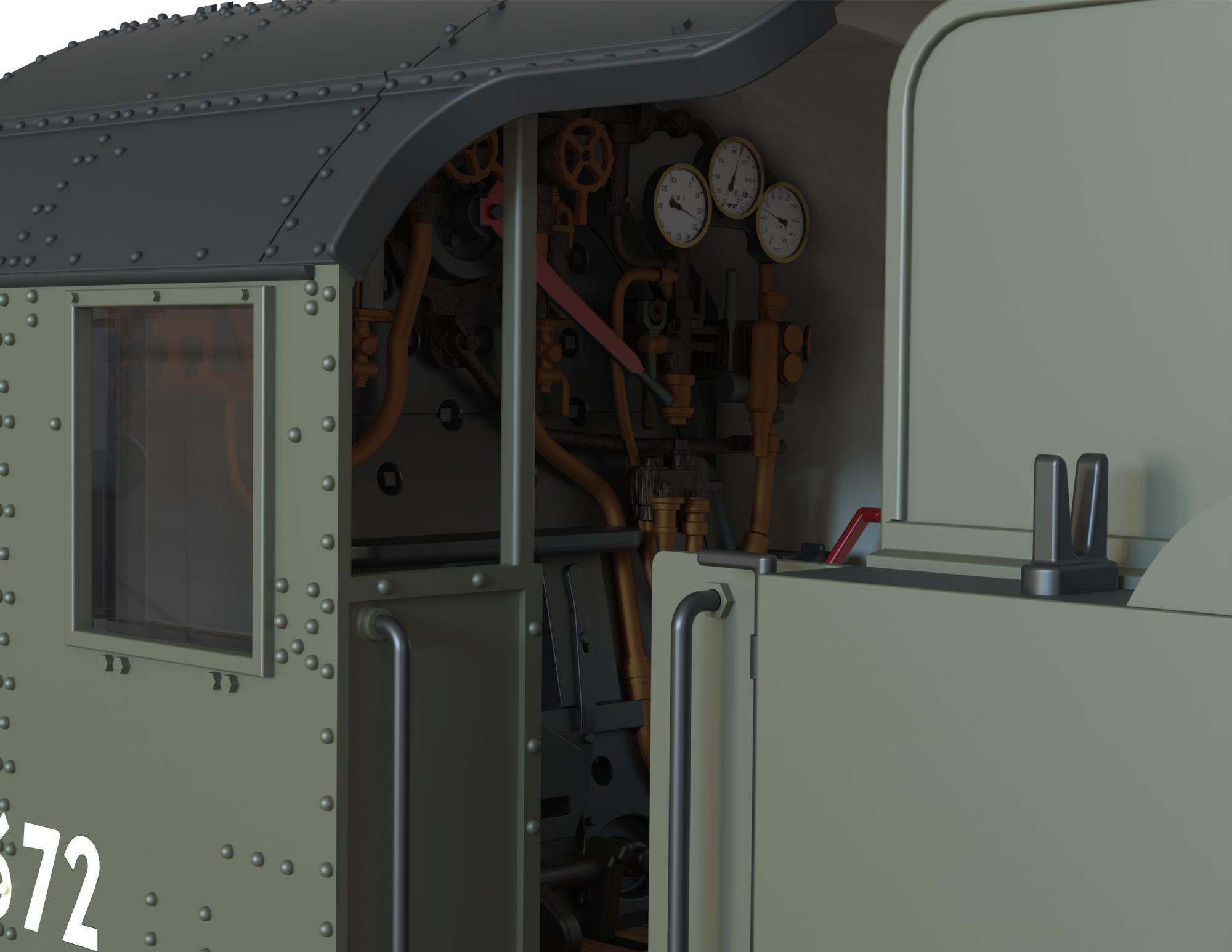 Clark Railworks Finescale OO Gauge C1007Z WD 2-10-0 Austerity, WD Khaki Green WD ‘3672’ ‘Dame Vera Lynn’ Era 8-10 Preserved