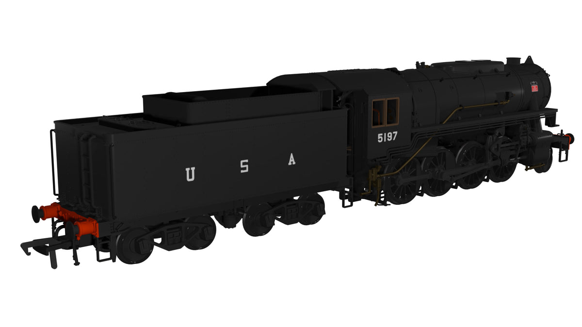 Rapido OO Gauge 926010 USATC S160 2-8-0, ‘5197’, Black w/USA on tender (As preserved) (Pre-Order)