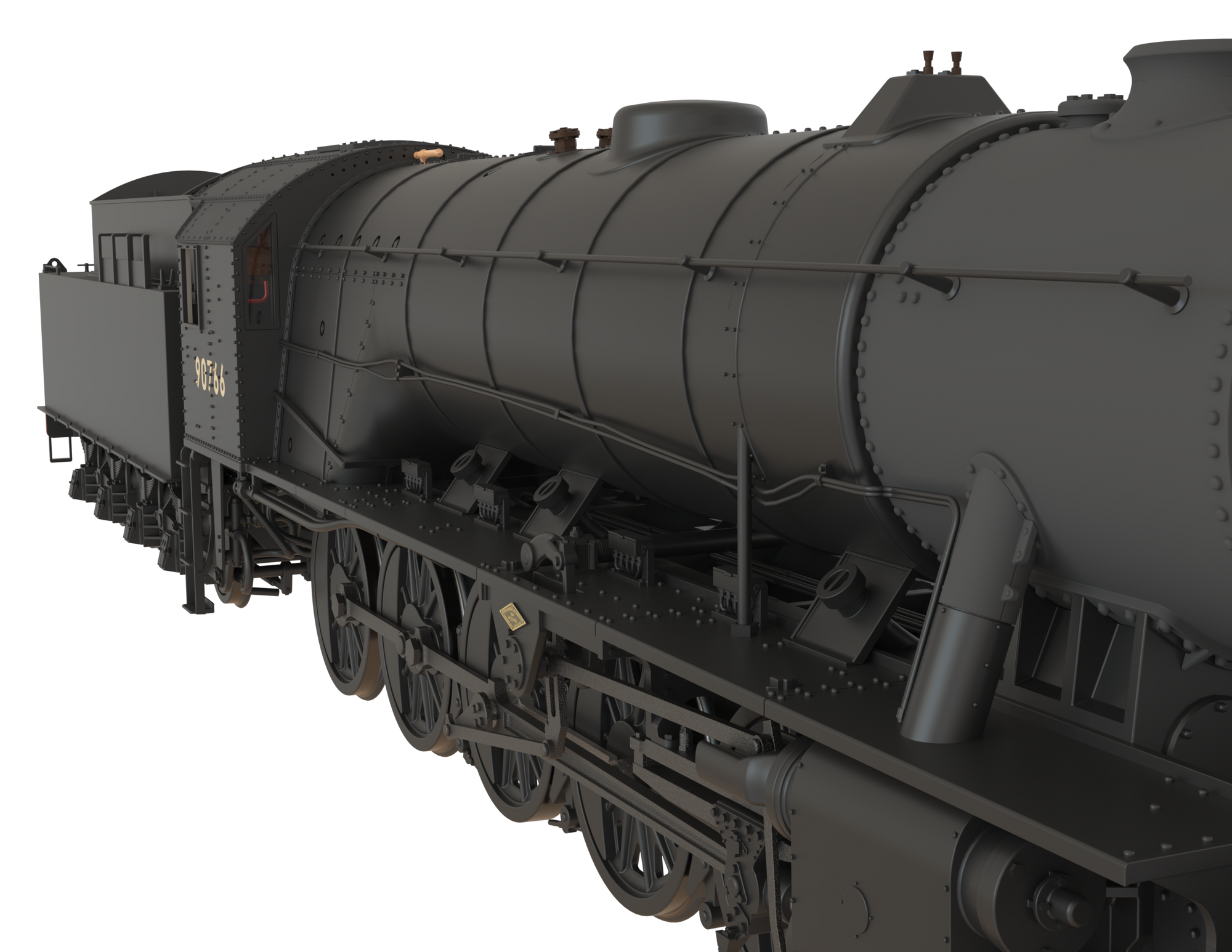 Clark Railworks Finescale OO Gauge C1002 WD 2-10-0 Austerity, BR Plain Black ‘90766’ Era 3