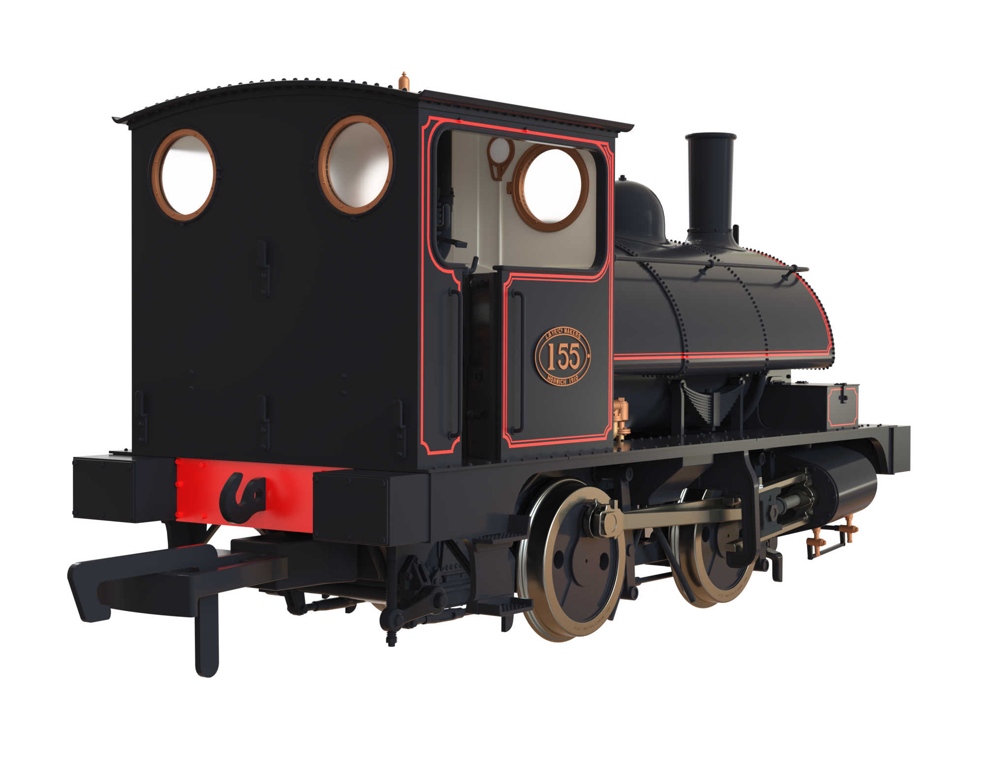 Clark Railworks OO Gauge C1020 L&Y Class 21 Pug, L&Y Lined Black '155' (pre-order)