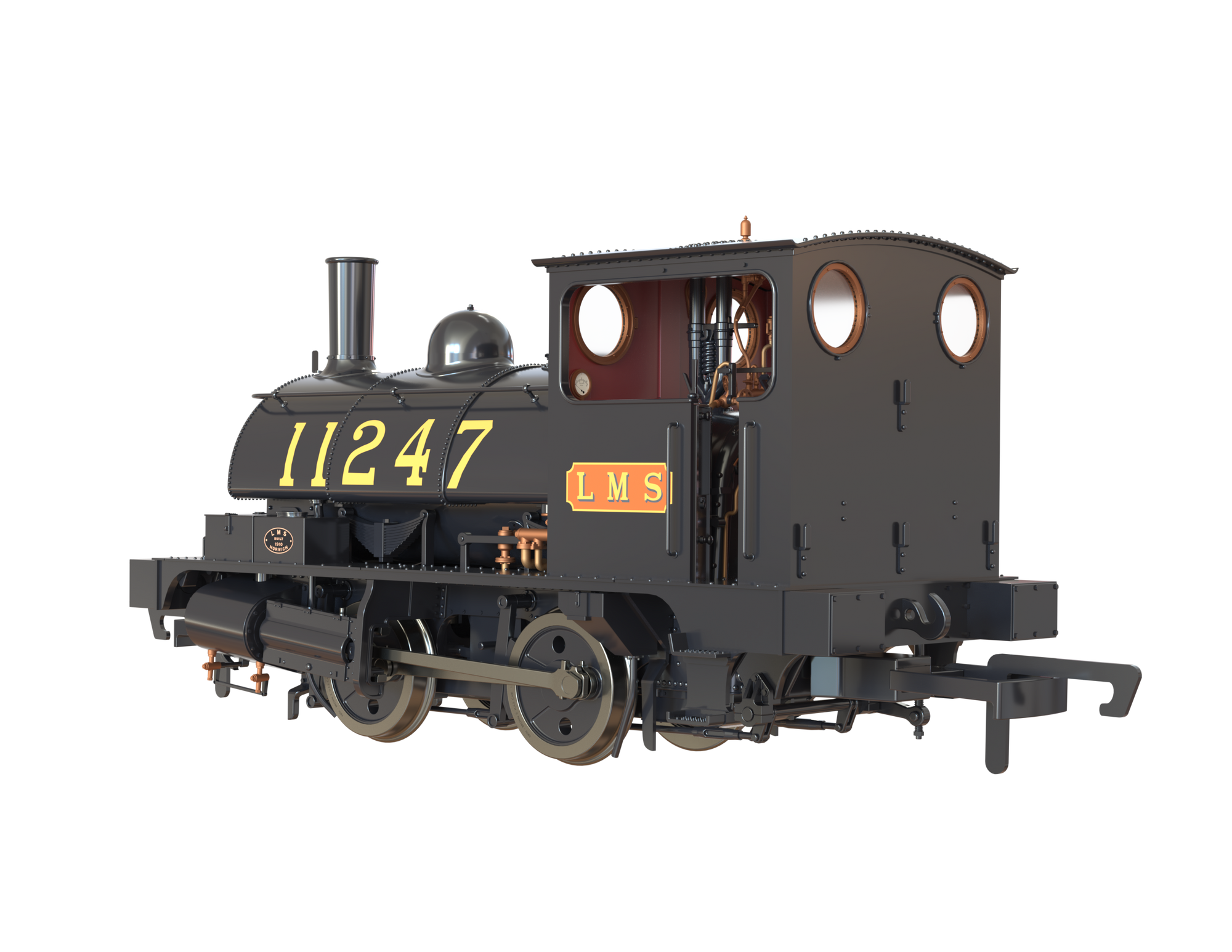 Clark Railworks OO Gauge C1021 L&Y Class 21 Pug, LMS Black '11247' (pre-order)