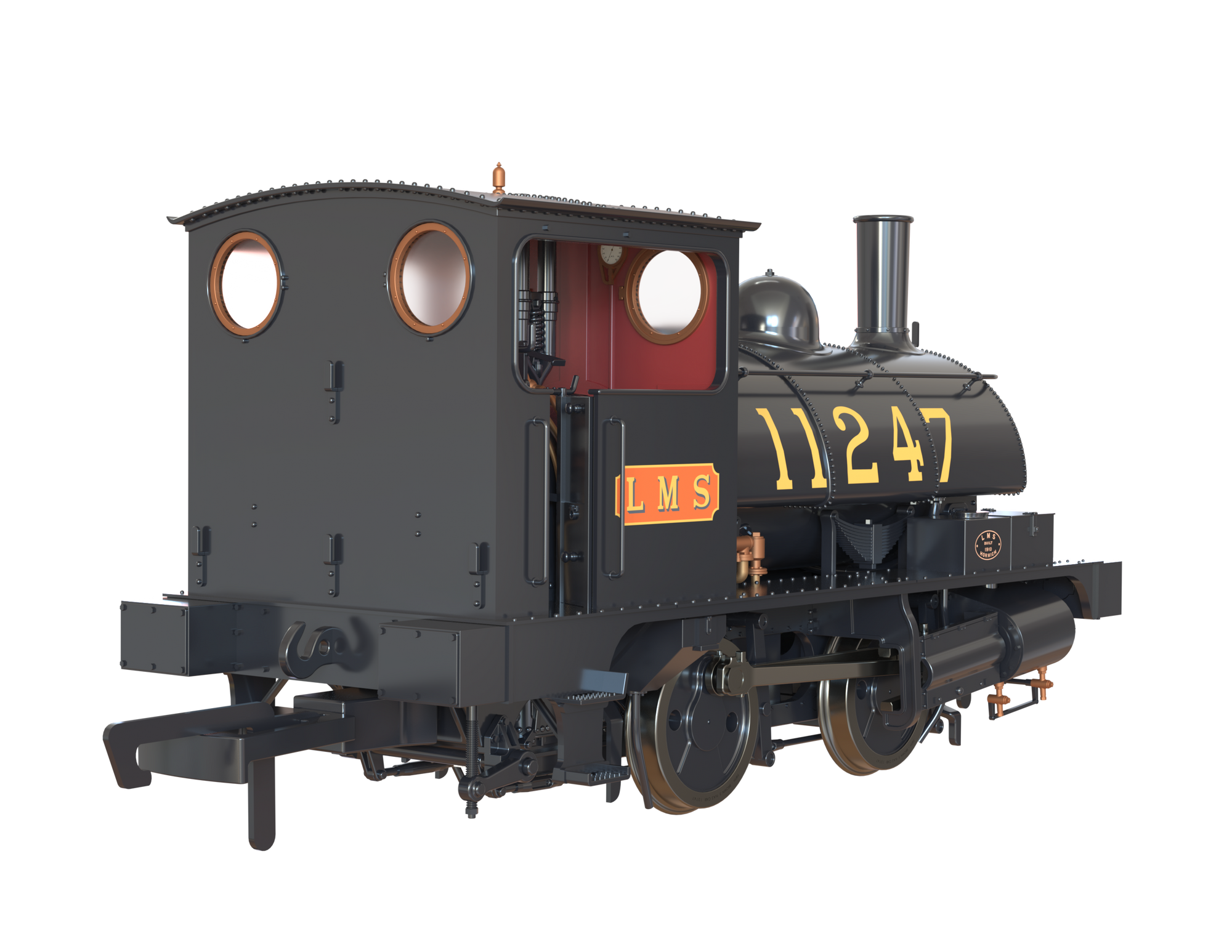 Clark Railworks OO Gauge C1021 L&Y Class 21 Pug, LMS Black '11247' (pre-order)