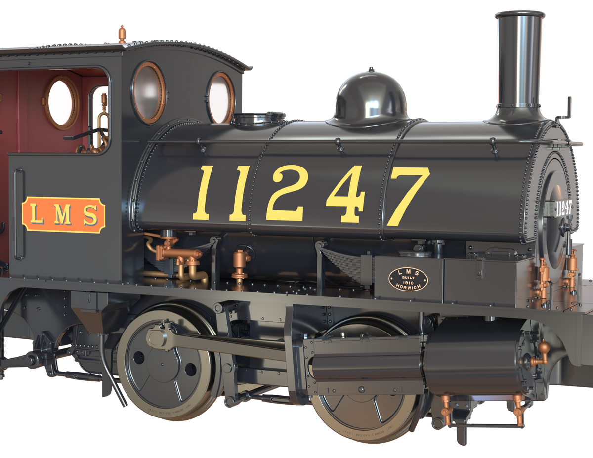 Clark Railworks OO Gauge C1021 L&amp;Y Class 21 Pug, LMS Black &#39;11247&#39; (pre-order)