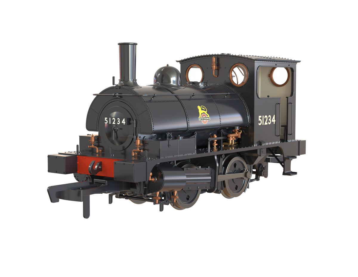 Clark Railworks OO Gauge C1025 L&amp;Y Class 21 Pug, BR Black Early &#39;51234&#39; (pre-order)