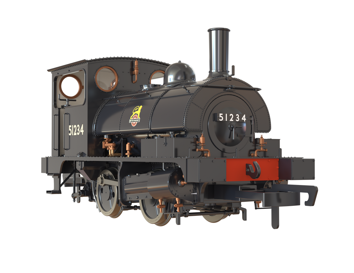 Clark Railworks OO Gauge C1025 L&amp;Y Class 21 Pug, BR Black Early &#39;51234&#39; (pre-order)
