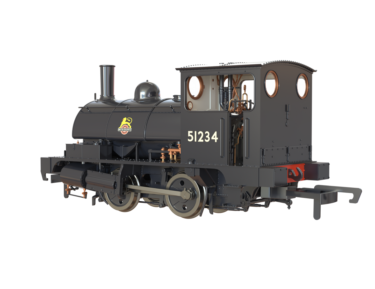 Clark Railworks OO Gauge C1025 L&amp;Y Class 21 Pug, BR Black Early &#39;51234&#39; (pre-order)
